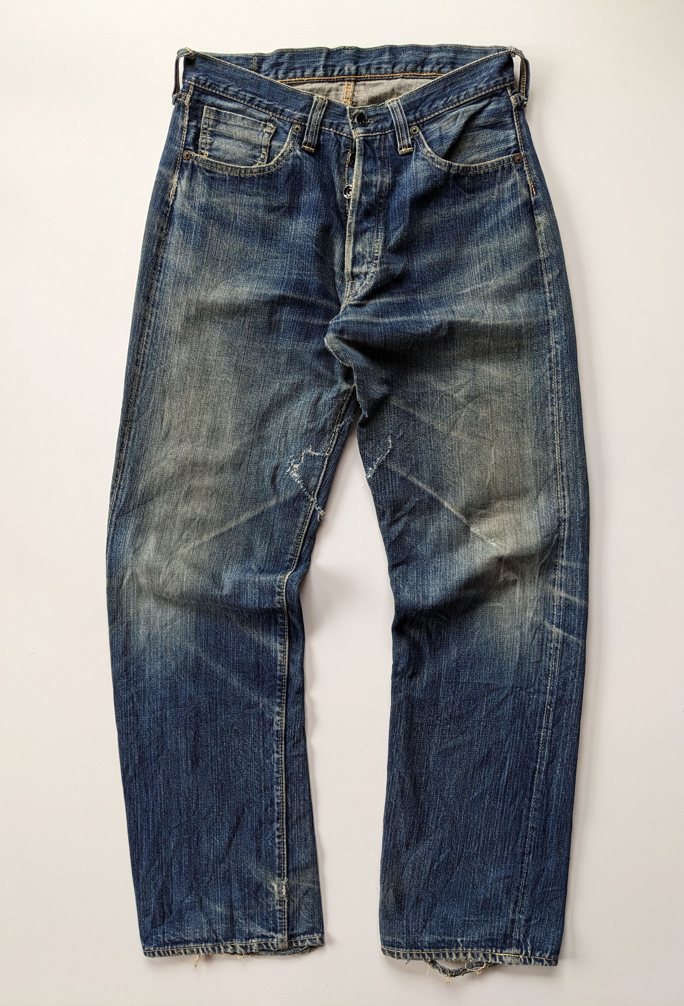 The Real McCoy's Joe Mccoy distressed selvedge jeans Size US 30 / EU 46 - 2 Thumbnail