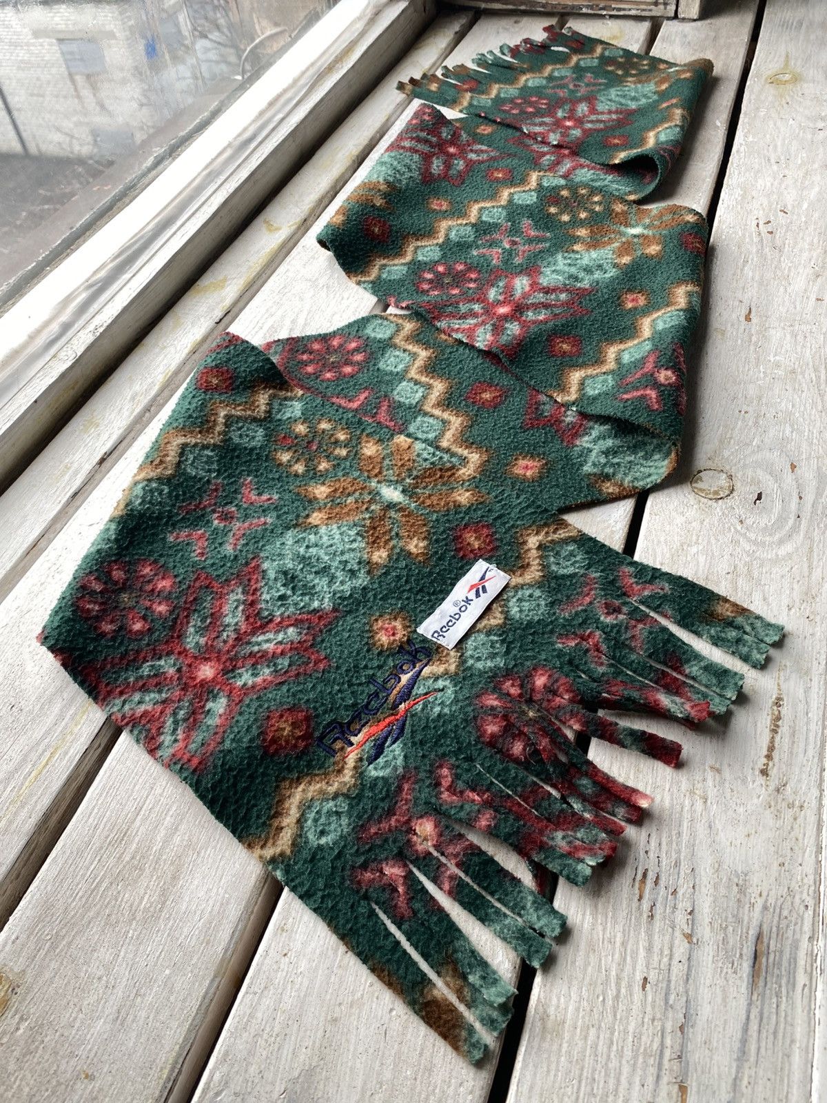 Reebok × Vintage Vintage 90s Reebok fleece Y2K Scarf Size ONE SIZE - 2 Thumbnail