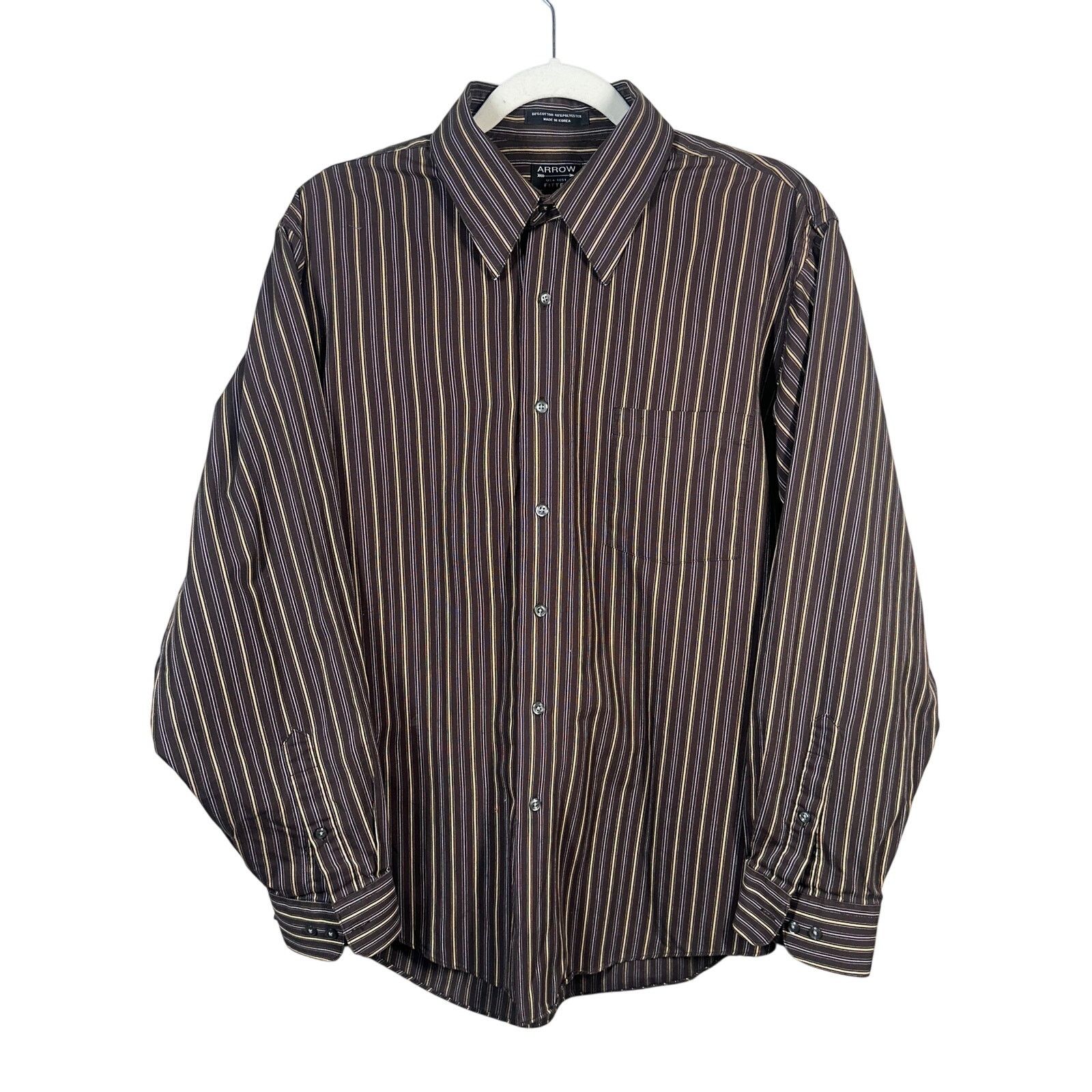 Arrow Arrow Men’s Large Striped Button-Down Shirt Size US L / EU 52-54 / 3 - 1 Thumbnail