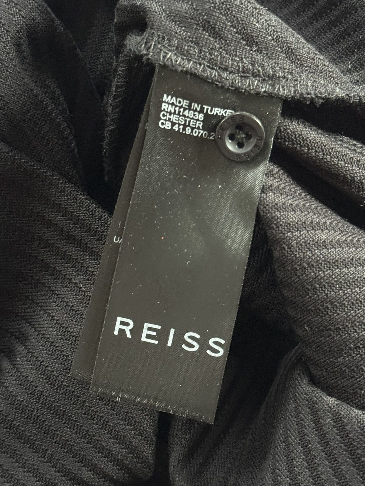 Reiss NEW Reiss M/size Chester LS textured polo long sleeve jumper Size US M / EU 48-50 / 2 - 7 Thumbnail