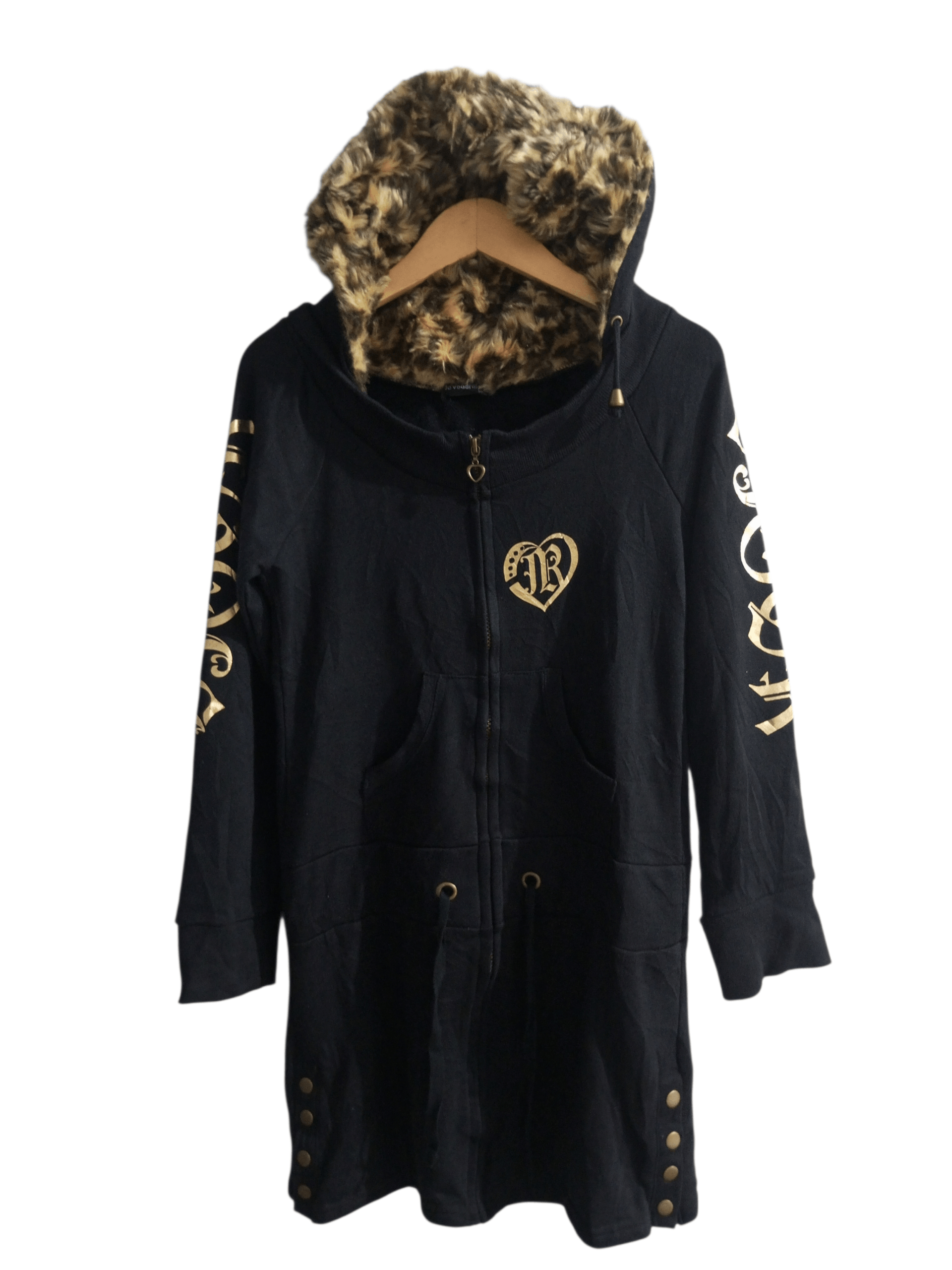 Japanese Brand je vordrais multi pocket vigor spellout leopard hoodie Size M / US 6-8 / IT 42-44 - 1 Thumbnail