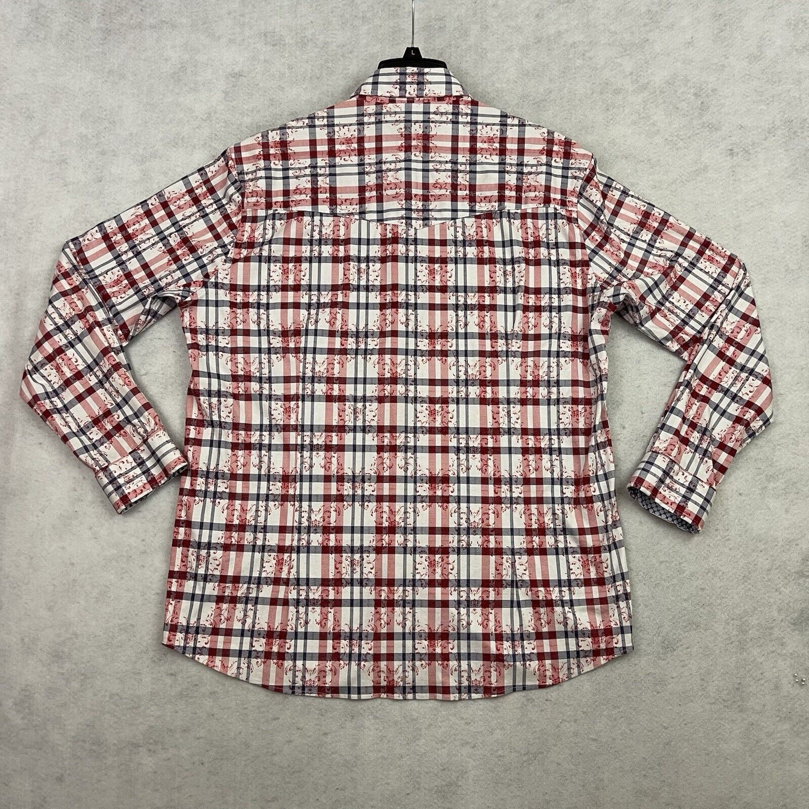 Scully Scully Western Shirt Mens Size Large L Red Plaid Pearl Snaps Size US L / EU 52-54 / 3 - 9 Thumbnail