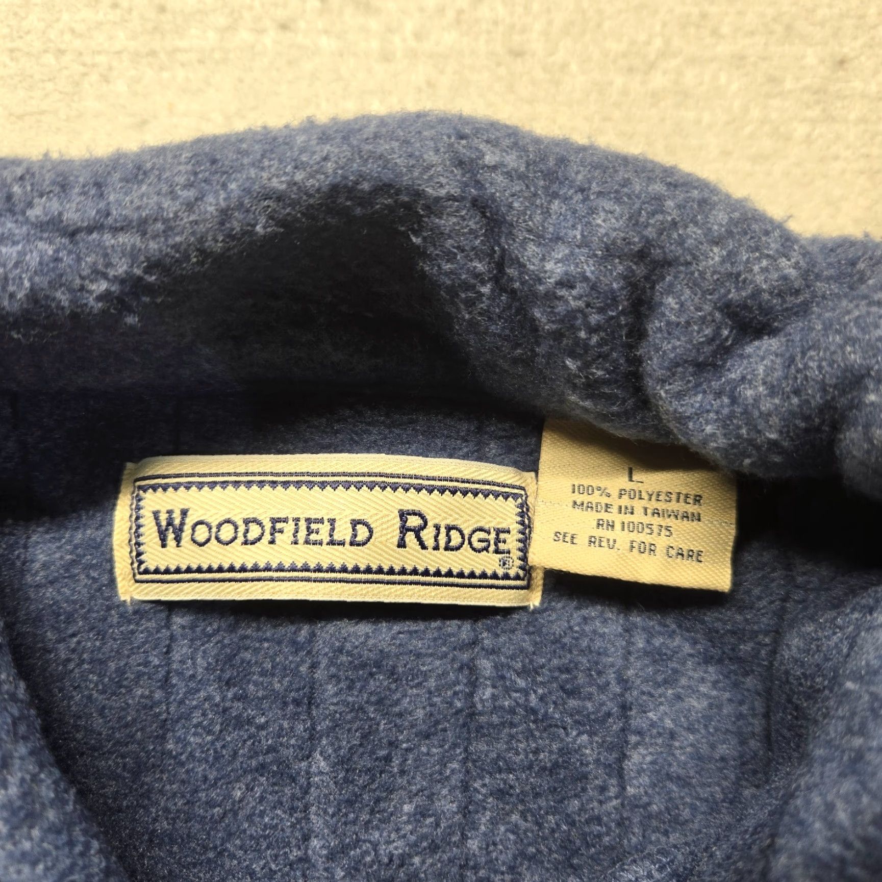 Vintage Woodfield Ridge Women's Jacket Coat Blue Fleece 1/4 Zip Heavy Size L Size L / US 10 / IT 46 - 2 Thumbnail