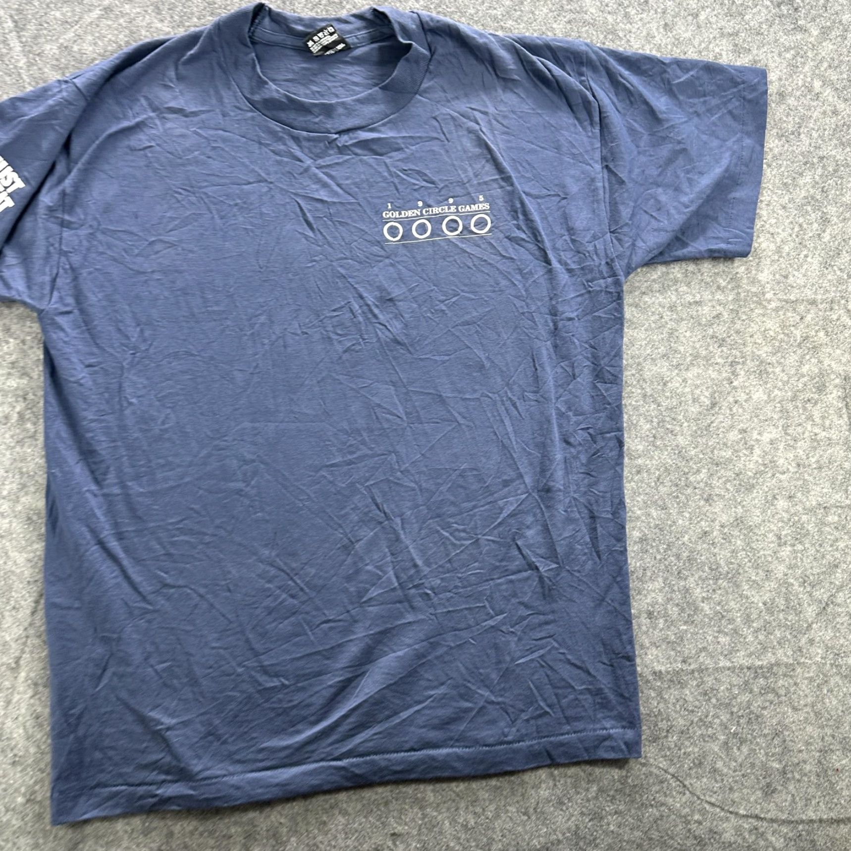 Fruit Of The Loom VINTAGE Blue Cross Blue Shield Shirt Mens Large Blue Golden Circle Games Tee 90s Size US L / EU 52-54 / 3 - 2 Thumbnail