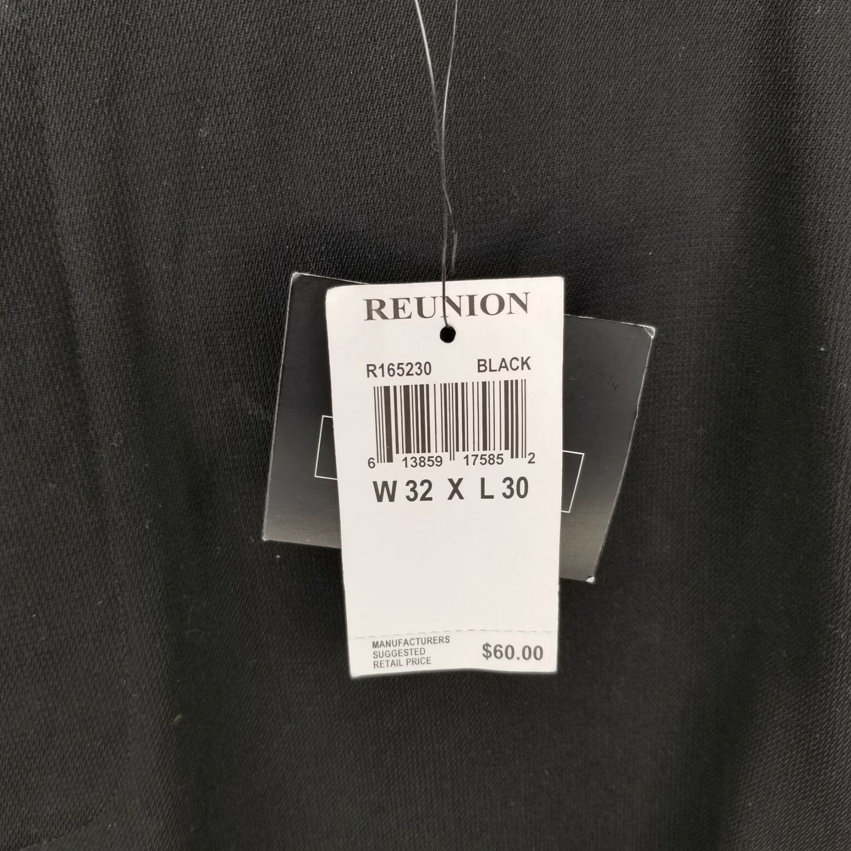 Vintage REUNION Mens Dress Pants Black Size 32x30 NWT Size US 32 / EU 48 - 3 Thumbnail