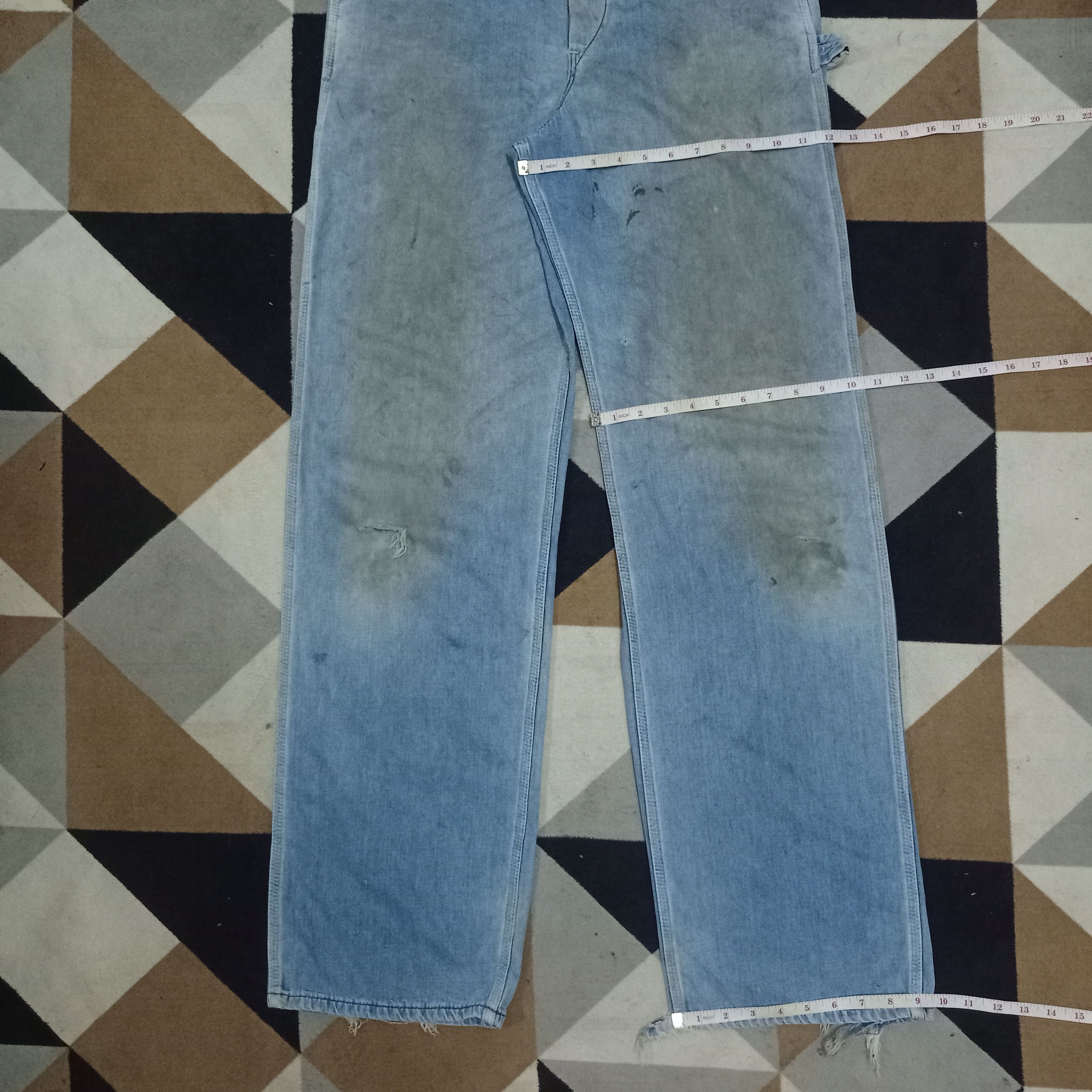 Carhartt Vintage Carhartt USA Distressed Thrashed Style Denim Overall Size US 34 / EU 50 - 13 Thumbnail
