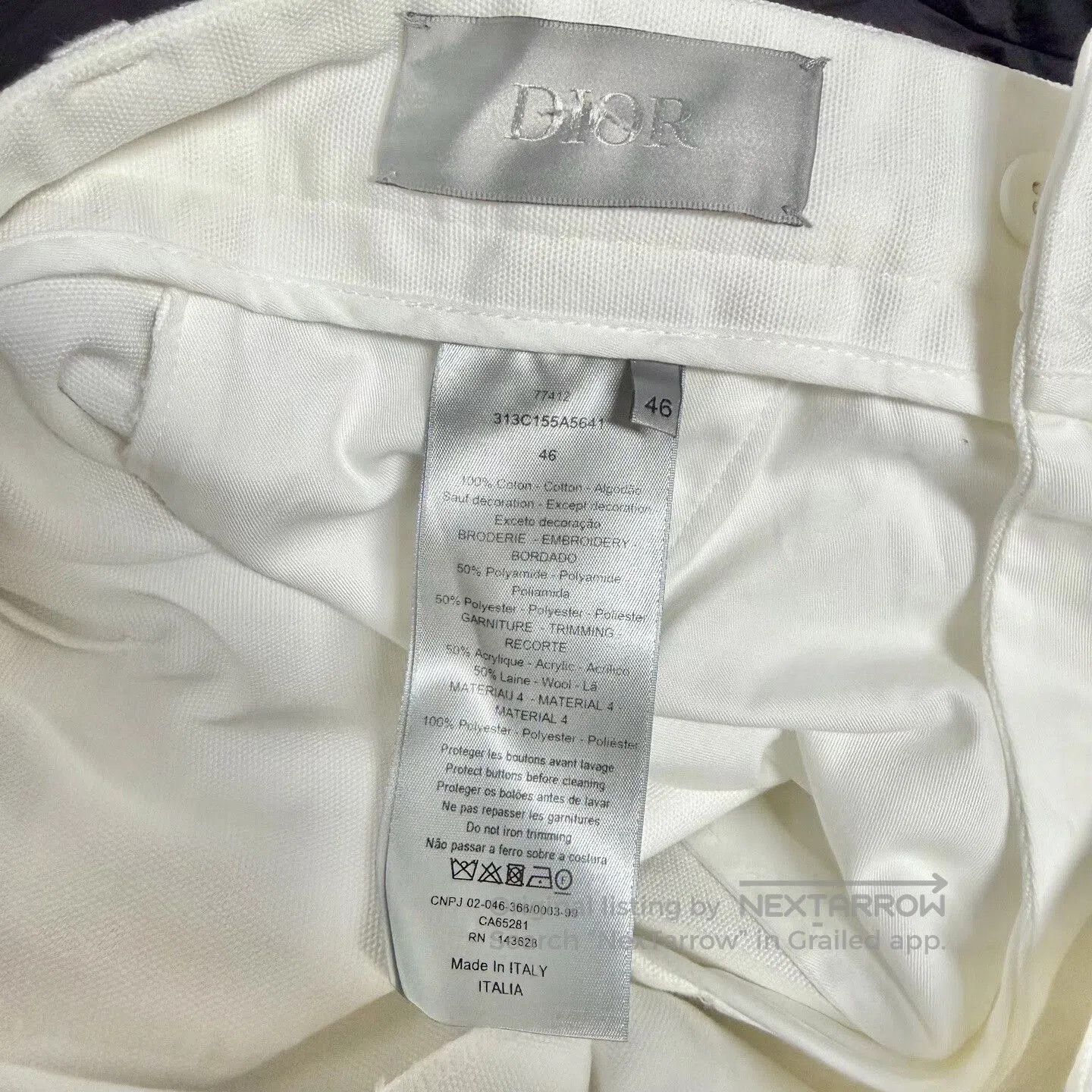 Dior dior limited edition white jeans with logo. Size US 36 / EU 52 - 4 Thumbnail