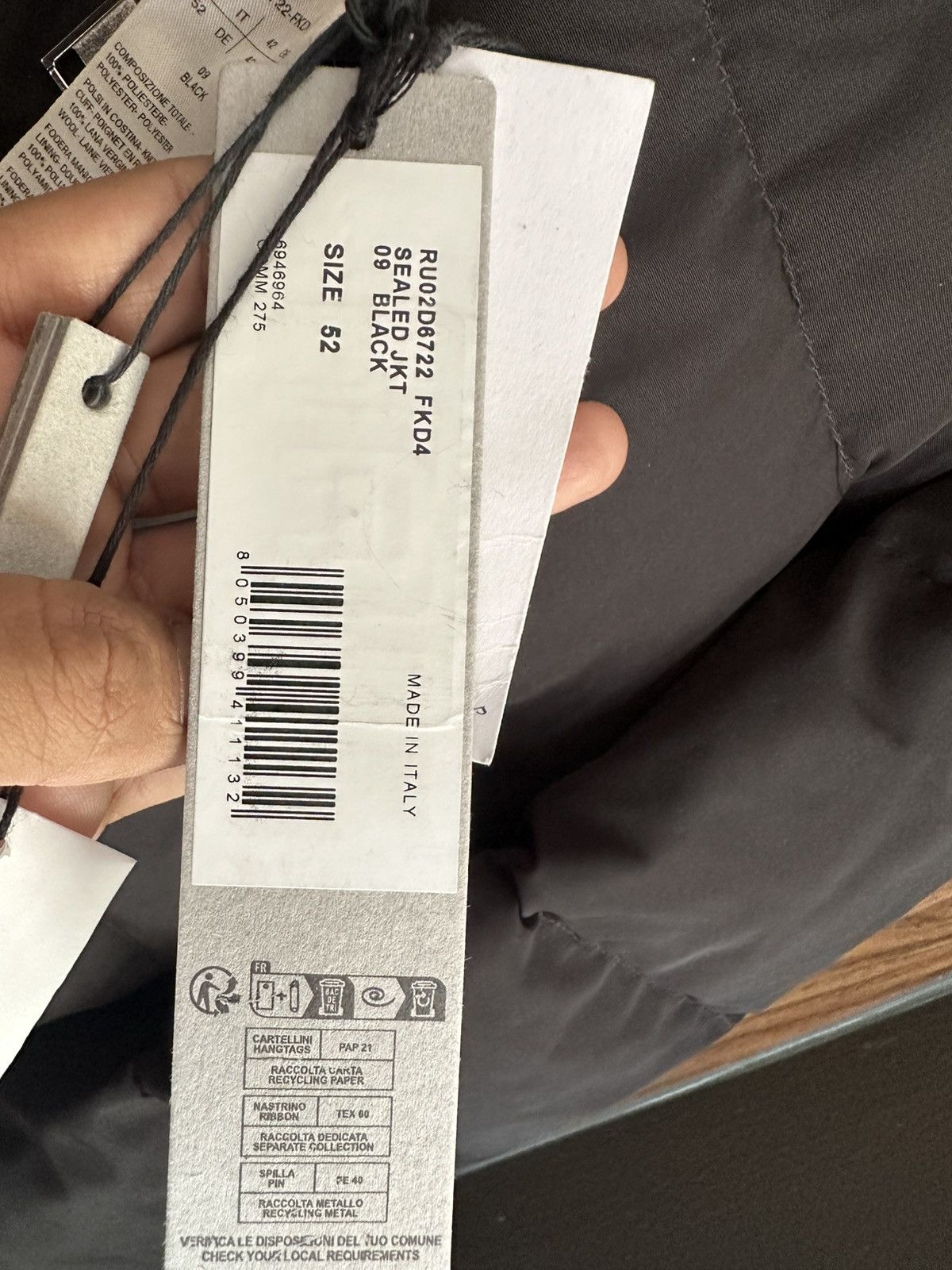 Rick Owens Rick Owens FW24 Porterville Black Sealed Down Jacket Size US L / EU 52-54 / 3 - 7 Thumbnail