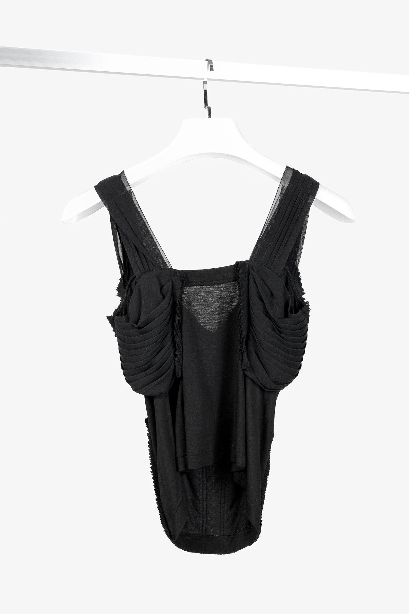 Donna Karan Donna Karan Pleat Appliqué Silk Sleeveless Corsetry Blouse Size M / US 6-8 / IT 42-44 - 3 Thumbnail
