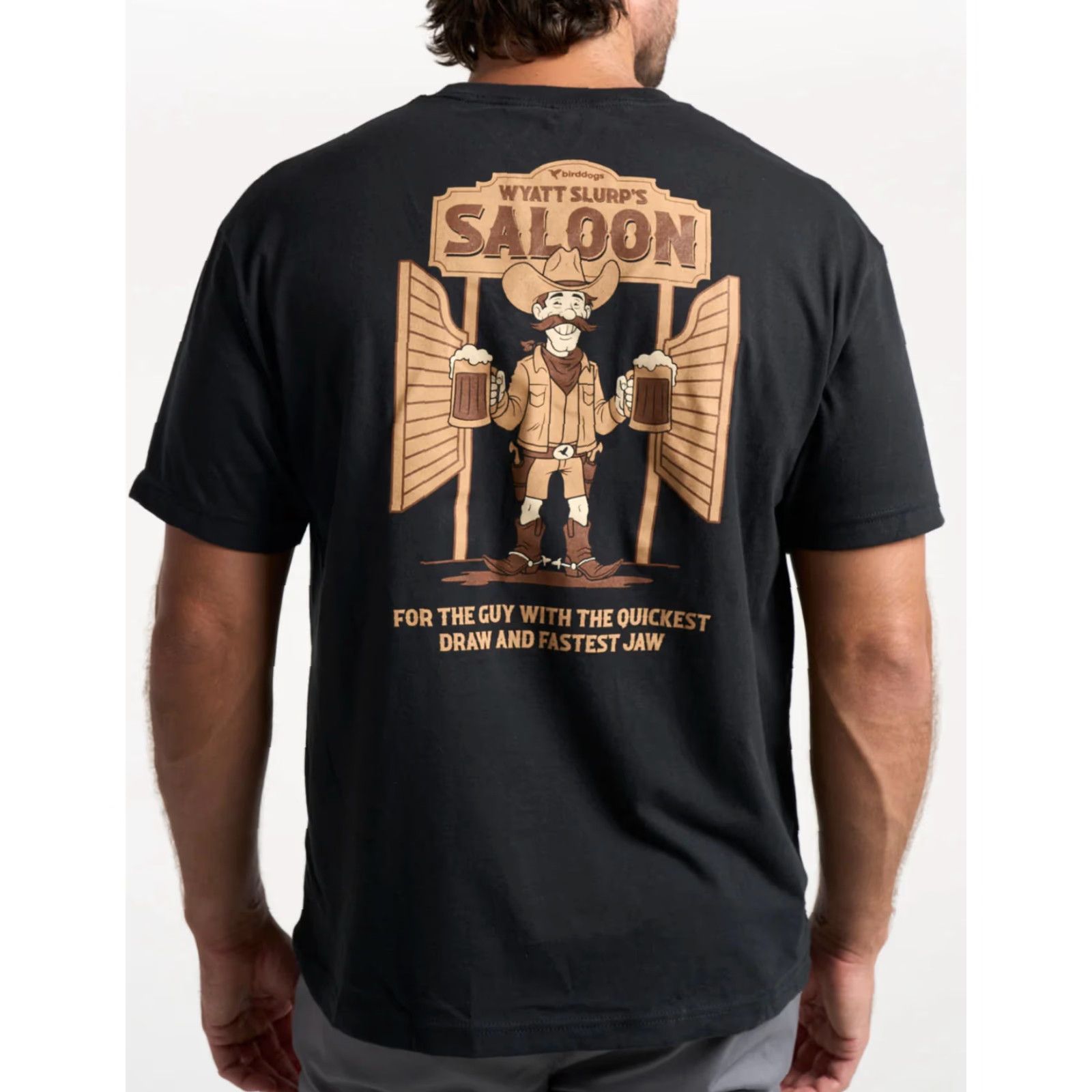 Vintage Birddogs Wyatt Slurp’s Saloon Tee 2XL Black Graphic Front & Back Print Men’s T-Shirt EUC Size US XXL / EU 58 / 5 - 2 Thumbnail