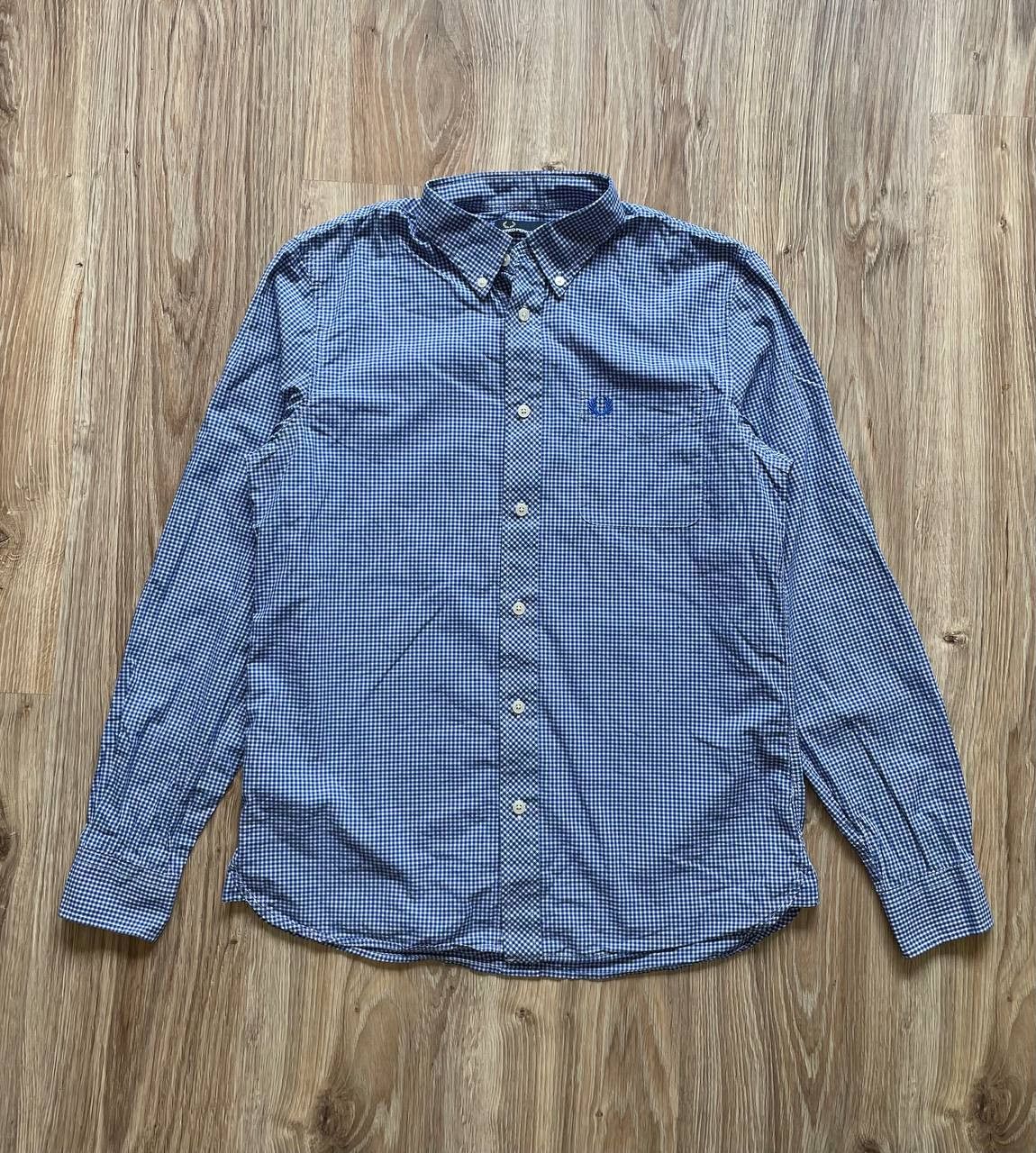 Fred Perry Fred Perry long sleeve, cotton Checked shirt - Blue/White Size US M / EU 48-50 / 2 - 2 Thumbnail
