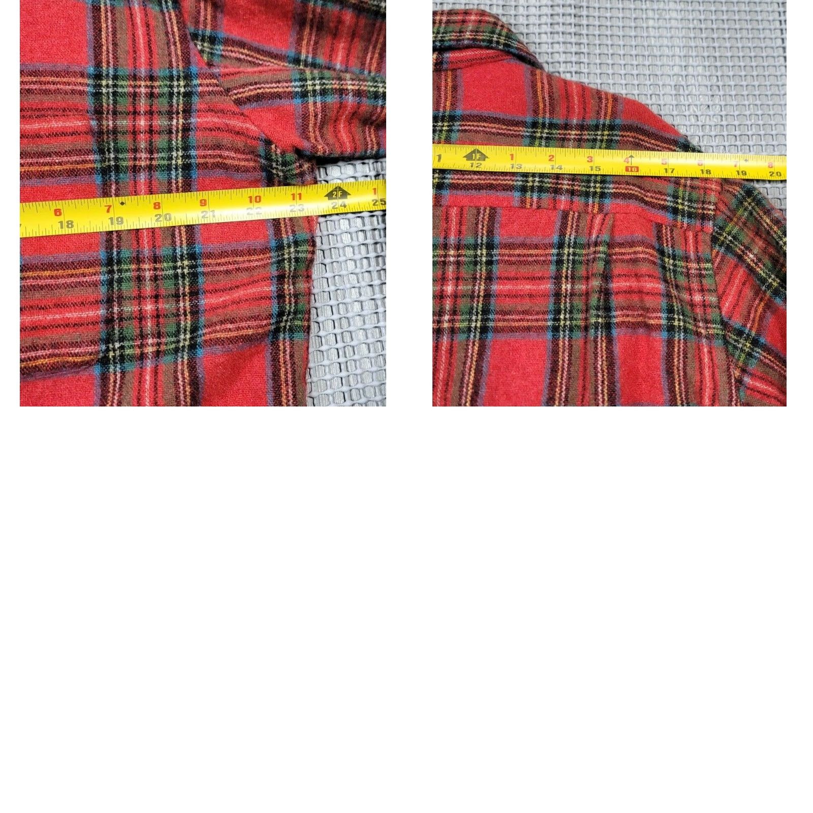 Vintage VTG Atkinson Wool Blend Loop Collar Button Up Shirt Mens L Plaid Quiled Pockets 60s 70s Vintage Red Short/Long Sleeve Shirt Size US L / EU 52-54 / 3 - 9 Thumbnail