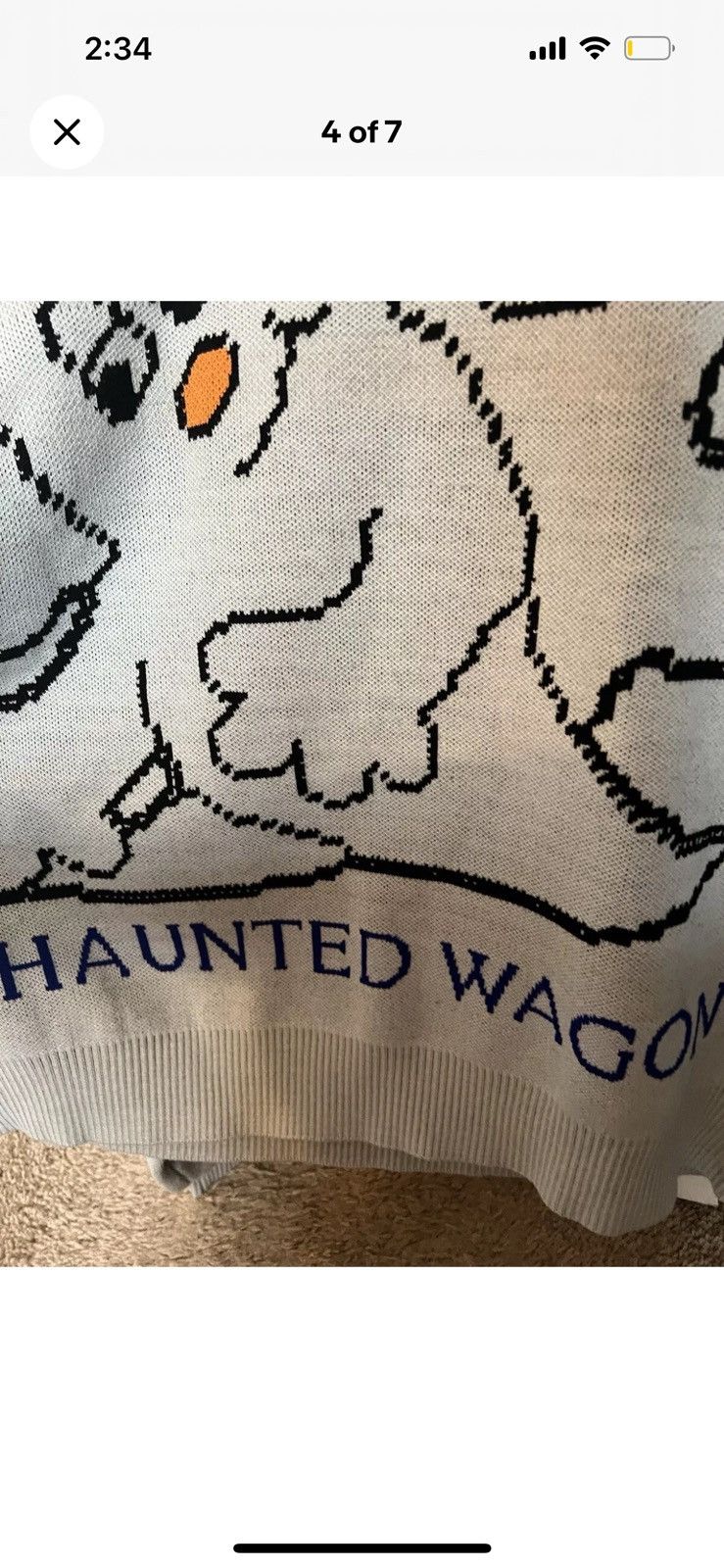 Online Ceramics L - Online Ceramics BOO Knit Sweater Crew Neck Haunted Wagon Size US L / EU 52-54 / 3 - 4 Thumbnail