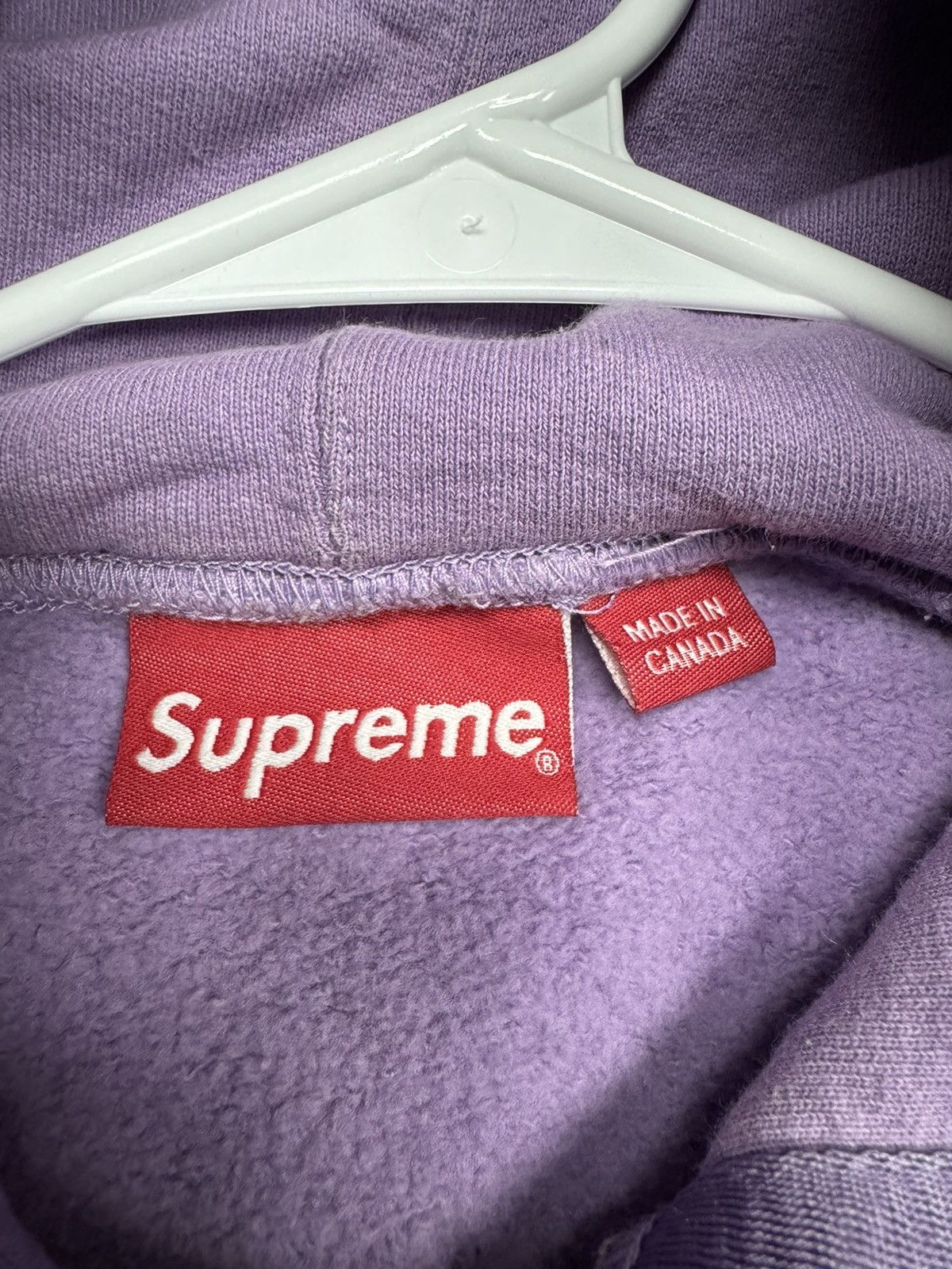 Supreme Supreme Tonal Webbing Hooded Sweatshirt Lavender Size US M / EU 48-50 / 2 - 6 Thumbnail