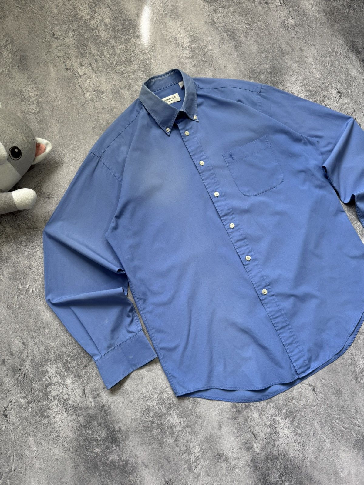 Yves Saint Laurent Vintage Yves Saint Laurent YSL Shirt Size US L / EU 52-54 / 3 - 2 Thumbnail
