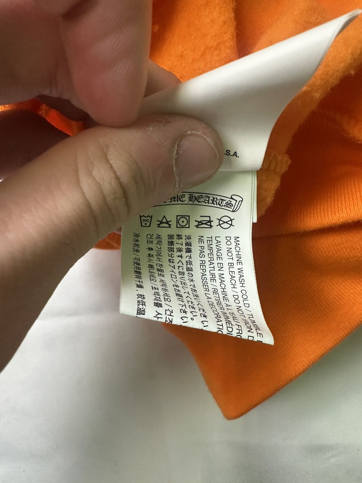 Chrome Hearts × Off-White Chrome Hearts x Off-White Scroll Orange Hoodie Size US S / EU 44-46 / 1 - 5 Thumbnail