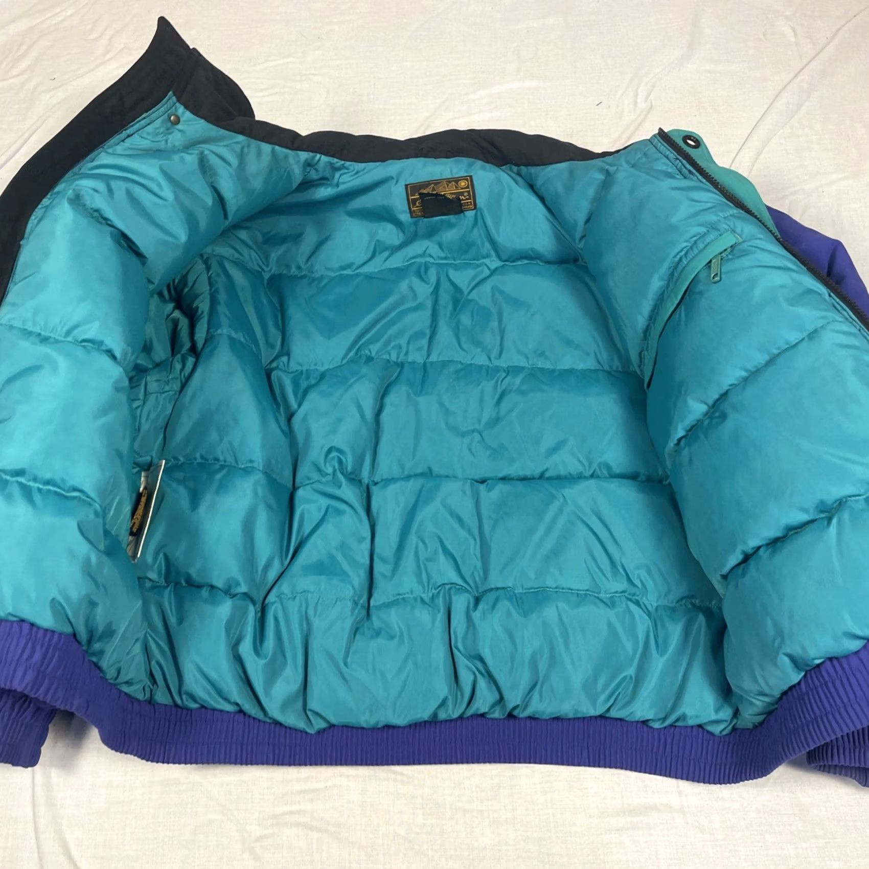 Eddie Bauer VINTAGE Eddie Bauer Jacket Mens Regular M Green 90s - Down Windbreaker Full Zip Lined Goose Down Puffer Teal Cobalt Blue Logo Goose Down Puffer Size US M / EU 48-50 / 2 - 6 Thumbnail