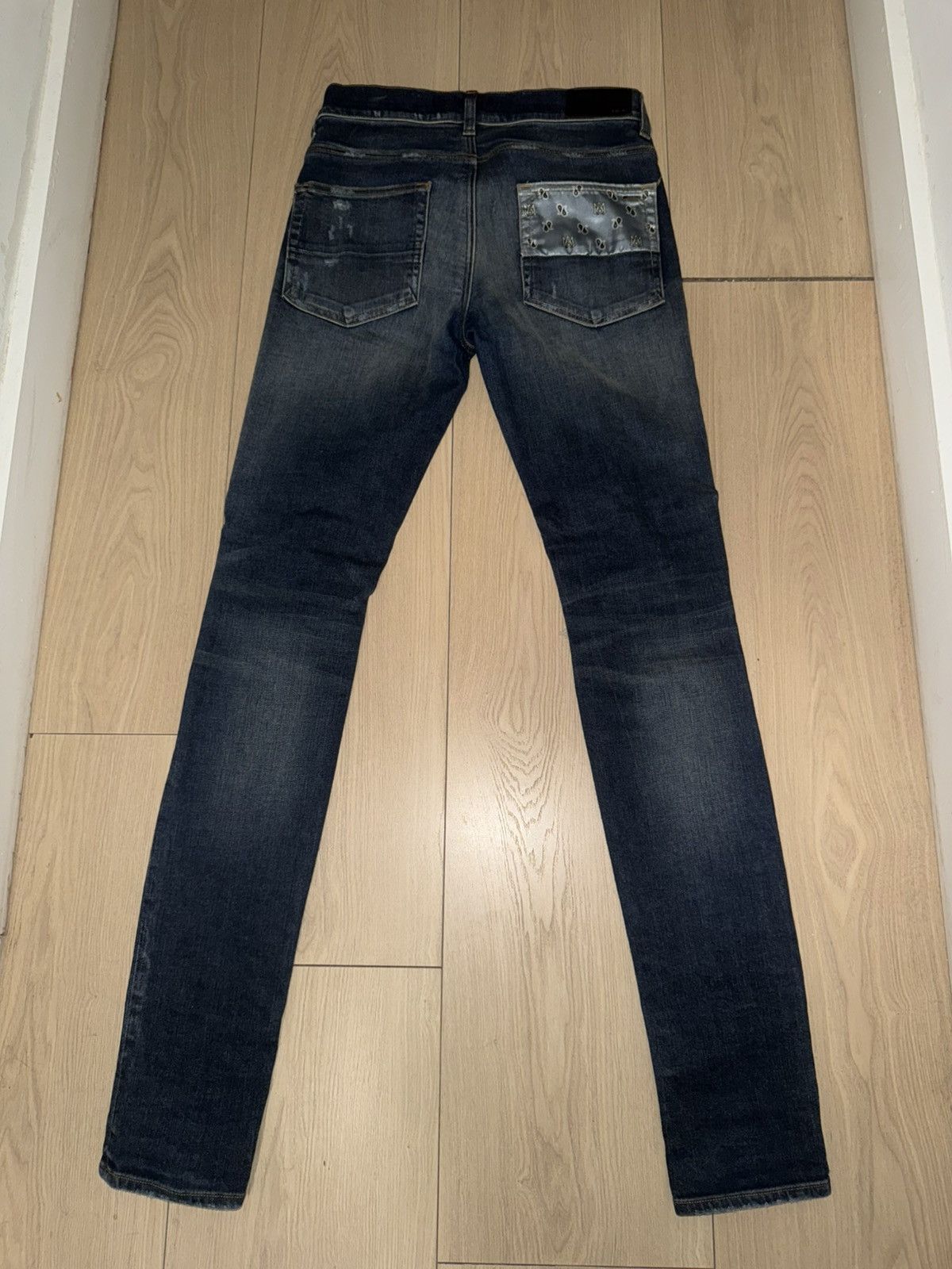 Amiri Amiri Paisley-Patch Destroyed Skinny Jeans Size US 31 - 3 Thumbnail