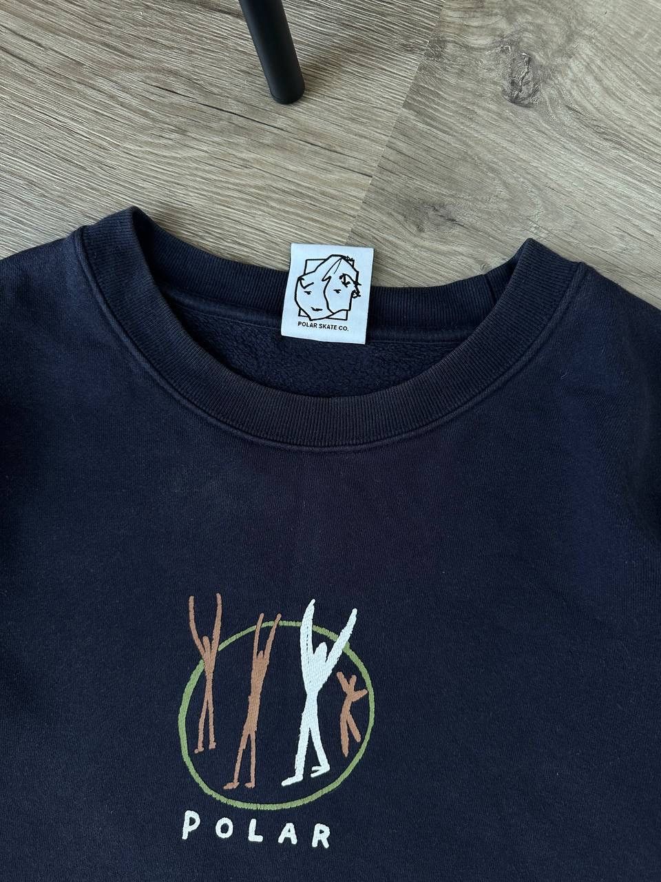 Poler × Vintage Vintage Polar Centre Logo Faded Blue Skated Sweatshirt Size US L / EU 52-54 / 3 - 6 Thumbnail