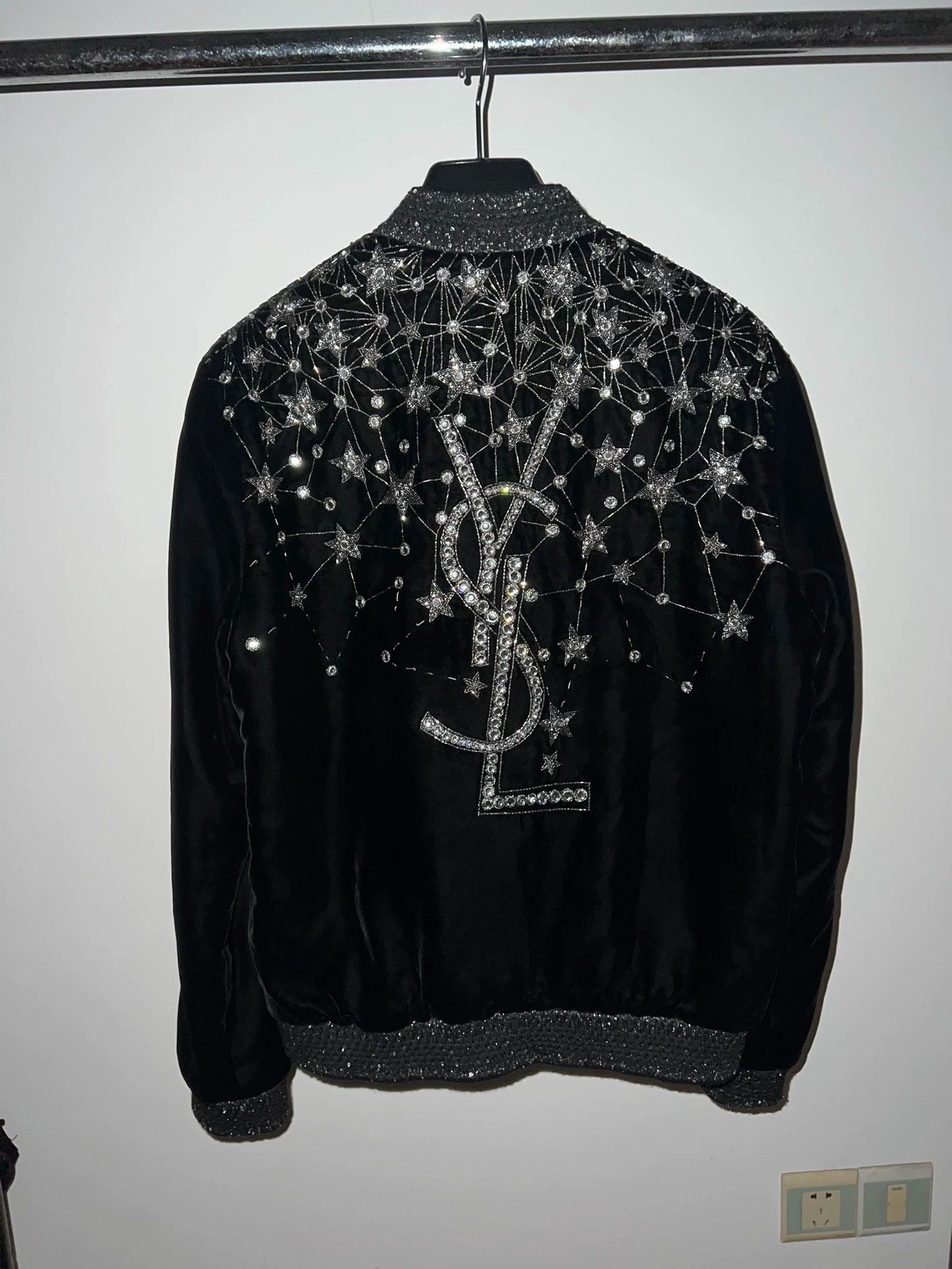Saint Laurent Paris Saint Laurent SLP 2019 FW YSL Rhinestone Jacket Size S / US 4 / IT 40 - 2 Thumbnail