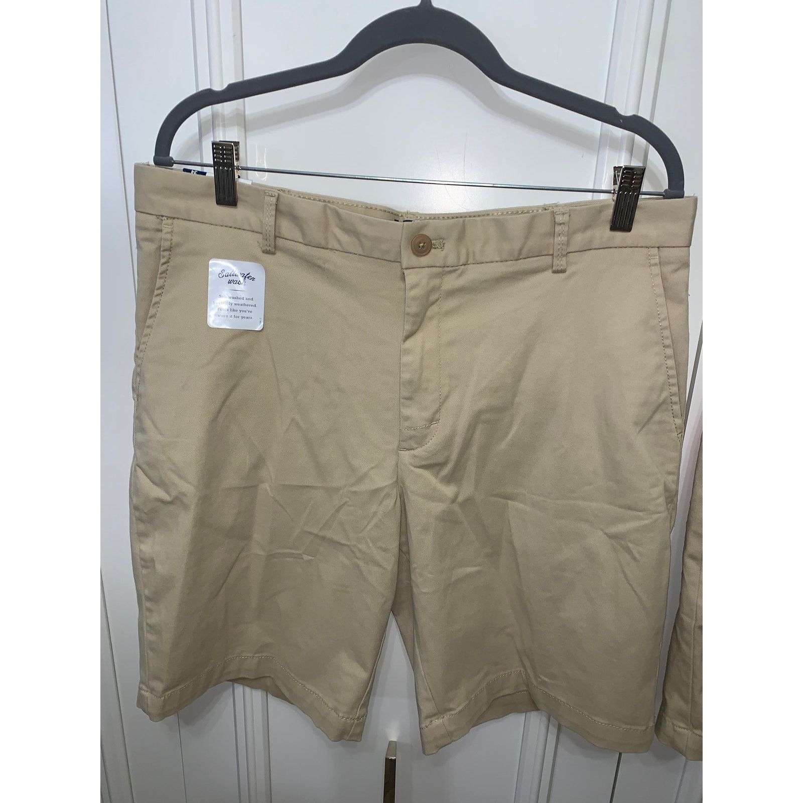 Izod NWT Set of 2 IZOD Men's Chino Shorts Size 34 Flat Front Size US 34 / EU 50 - 2 Thumbnail