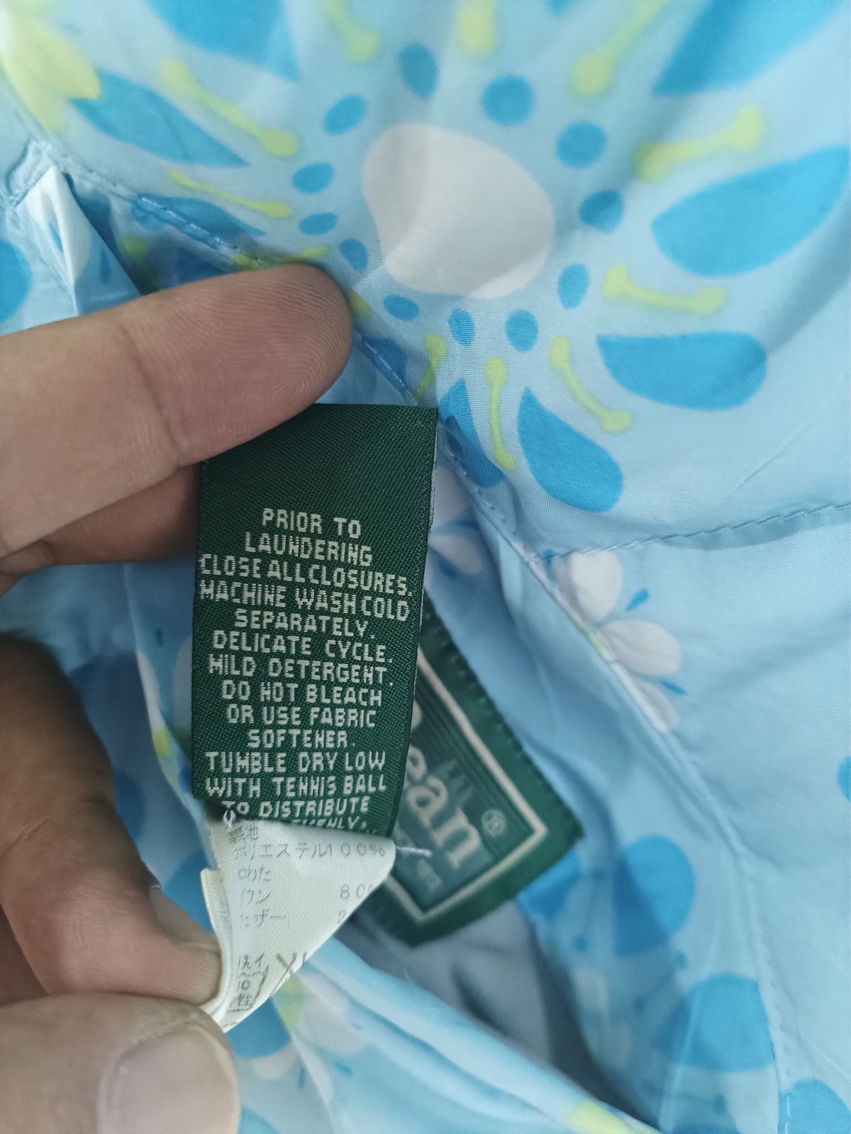 L.L. Bean × Vintage L.L Bean Blue Floral Puffer Size L / US 10 / IT 46 - 5 Thumbnail
