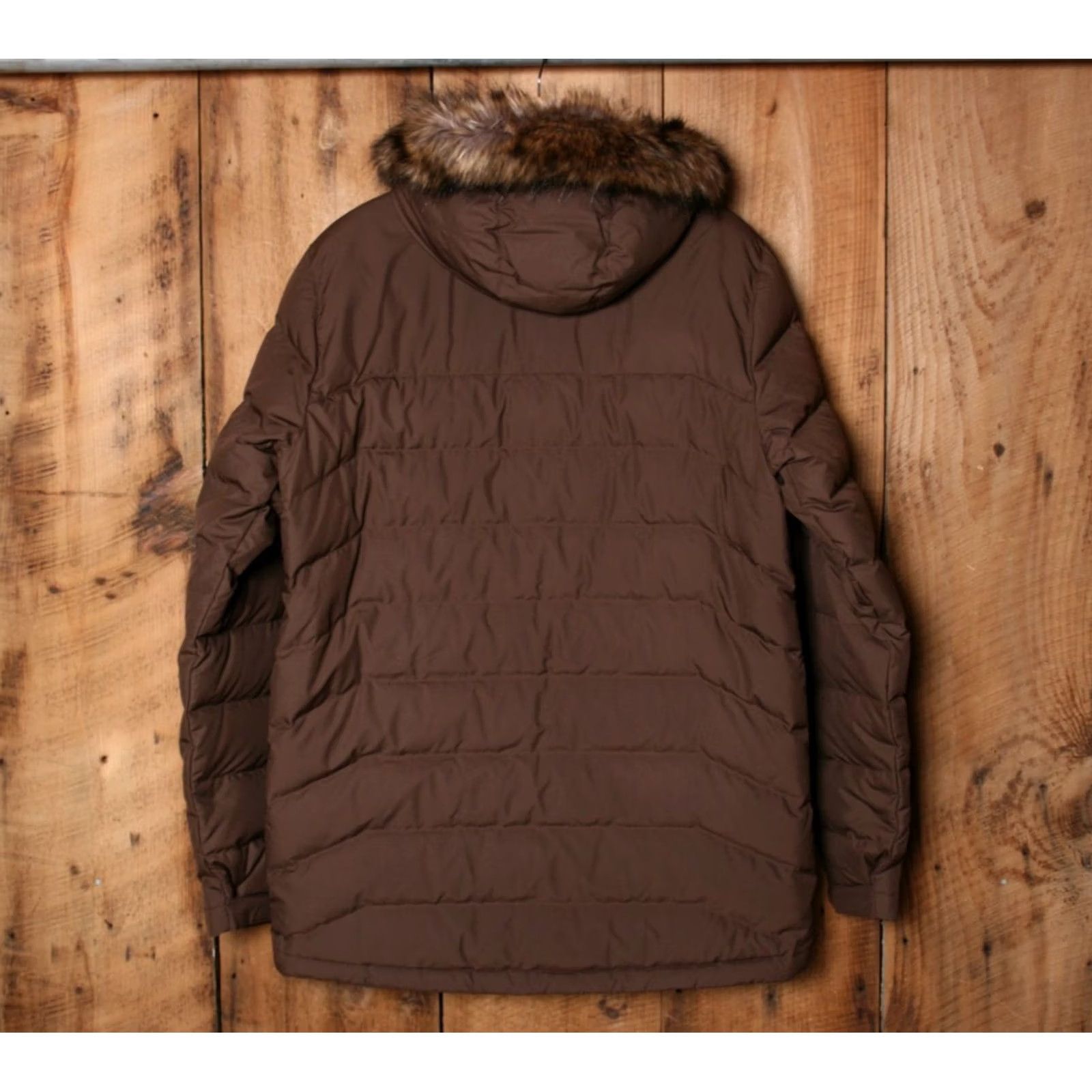 Eddie Bauer VINTAGE Eddie Bauer Boundary Pass Brown 650 Down Puffer Hooded Parka Men's LT Size Brown Down Parka with Detachable Fur Hood Trim Mens Size US L / EU 52-54 / 3 - 6 Thumbnail