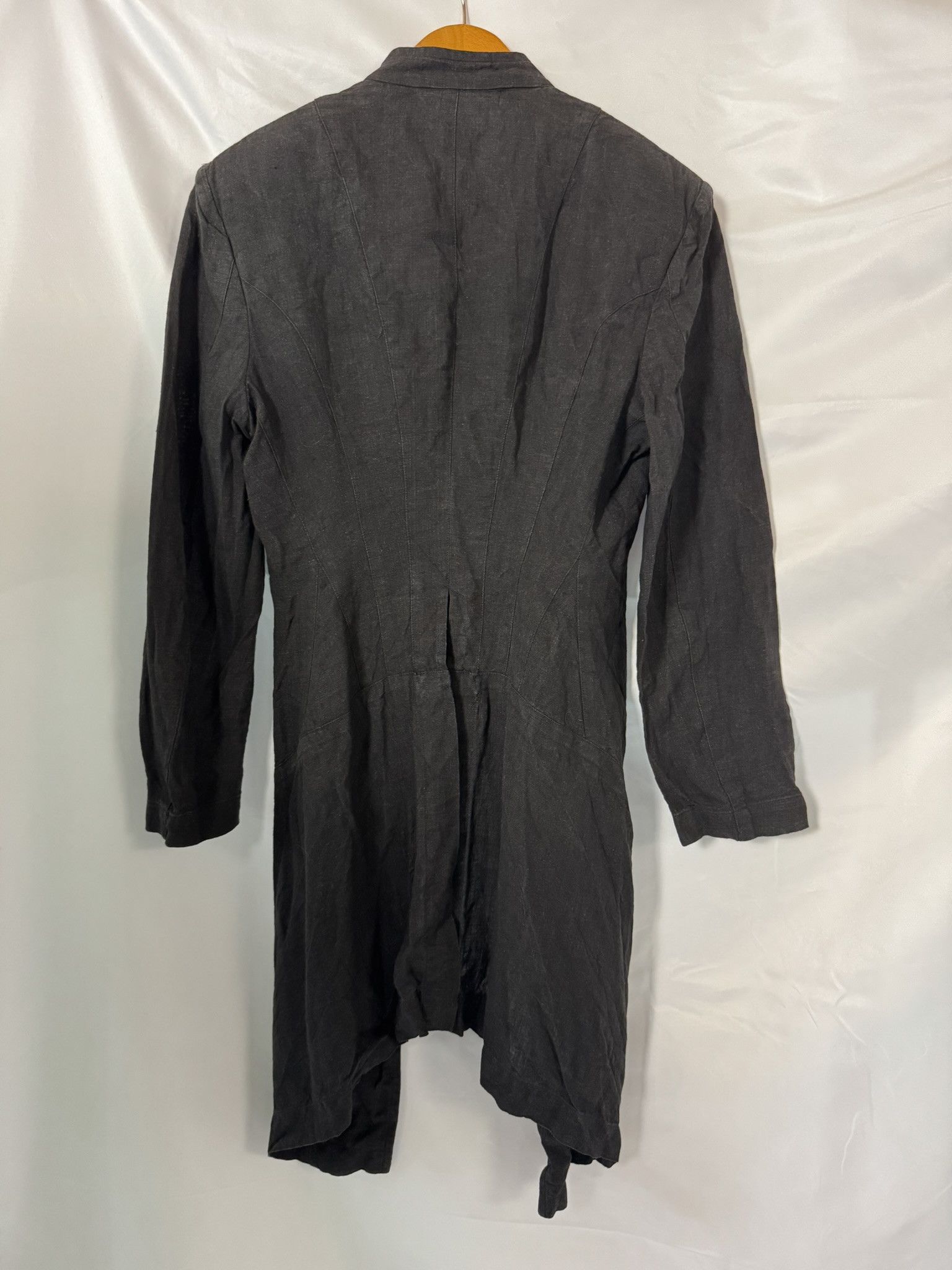 Comme des Garcons Vintage Comme des Garçons Black Linen Asymmetric Jacket Size S / US 4 / IT 40 - 6 Thumbnail