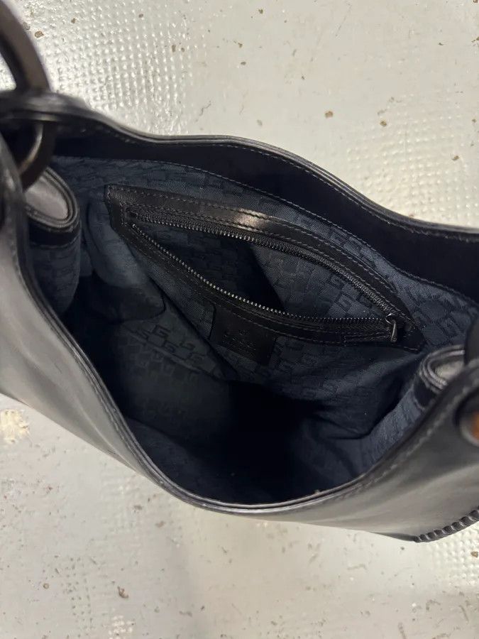 Gucci Gucci Whipstitched Bamboo Hobo Black Leather Hande Bag Size ONE SIZE - 11 Thumbnail