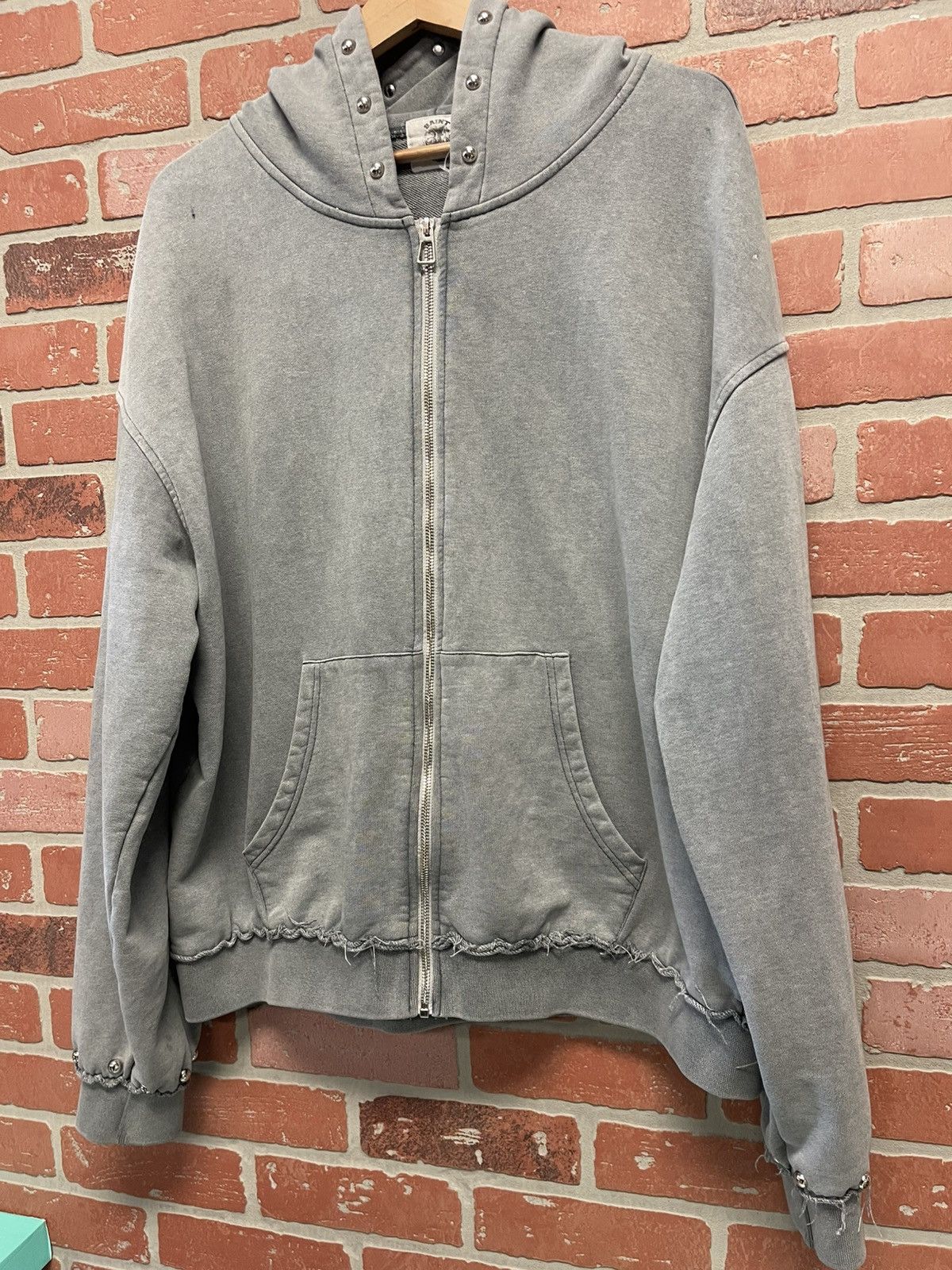 Saint Vanity Size L - Saint Vainty Zip Up Hoodie Grey Buttons Size US L / EU 52-54 / 3 - 3 Thumbnail
