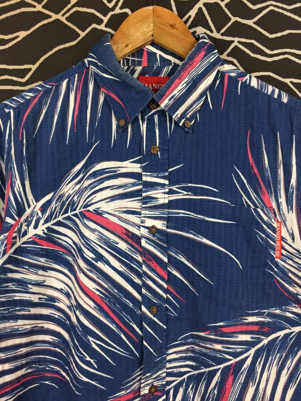 Japanese Brand Mango House Okinawa Japan Palm Leaf Hawaiian Shirt Size US L / EU 52-54 / 3 - 3 Thumbnail