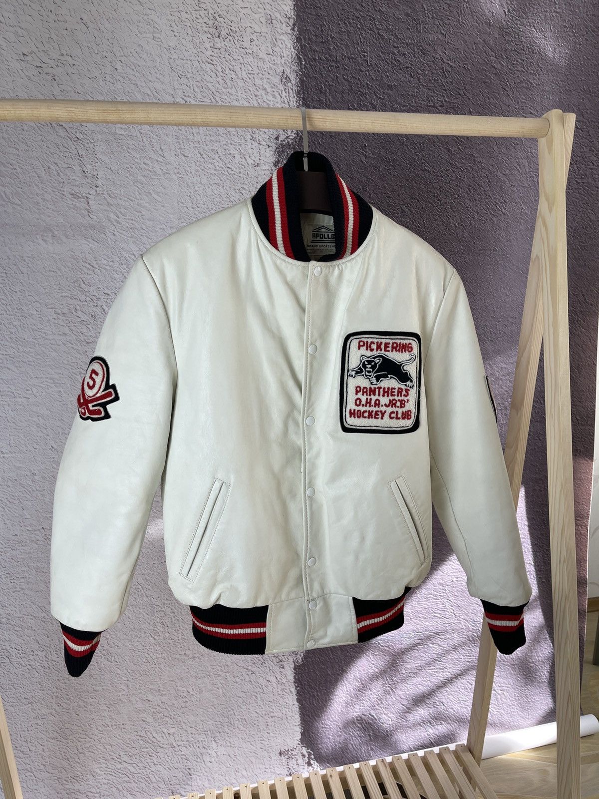 Apollo Apollo leather vintage 90s varsity jacket panthers hockey Size US L / EU 52-54 / 3 - 1 Thumbnail