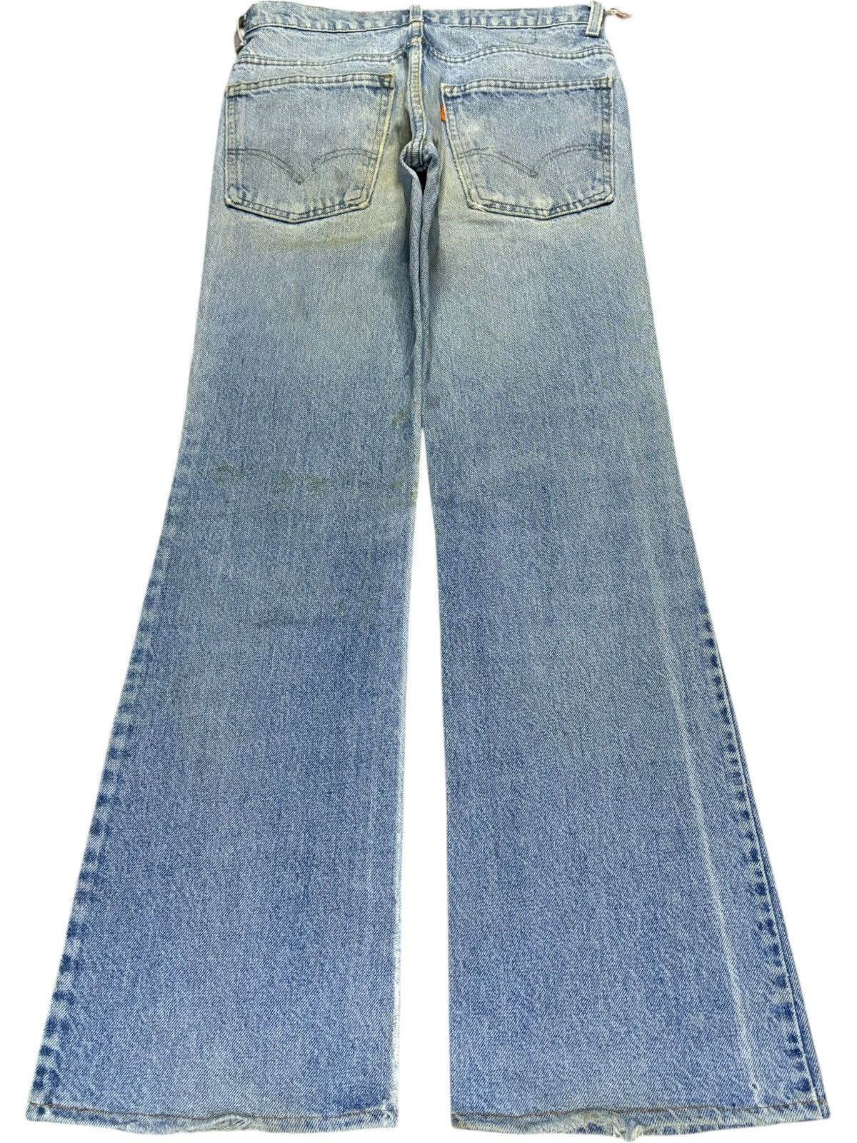 Levi's Vintage 70s Levis Orange Tab Distress Flared Jeans Button 4 Size US 28 / EU 44 - 2 Thumbnail