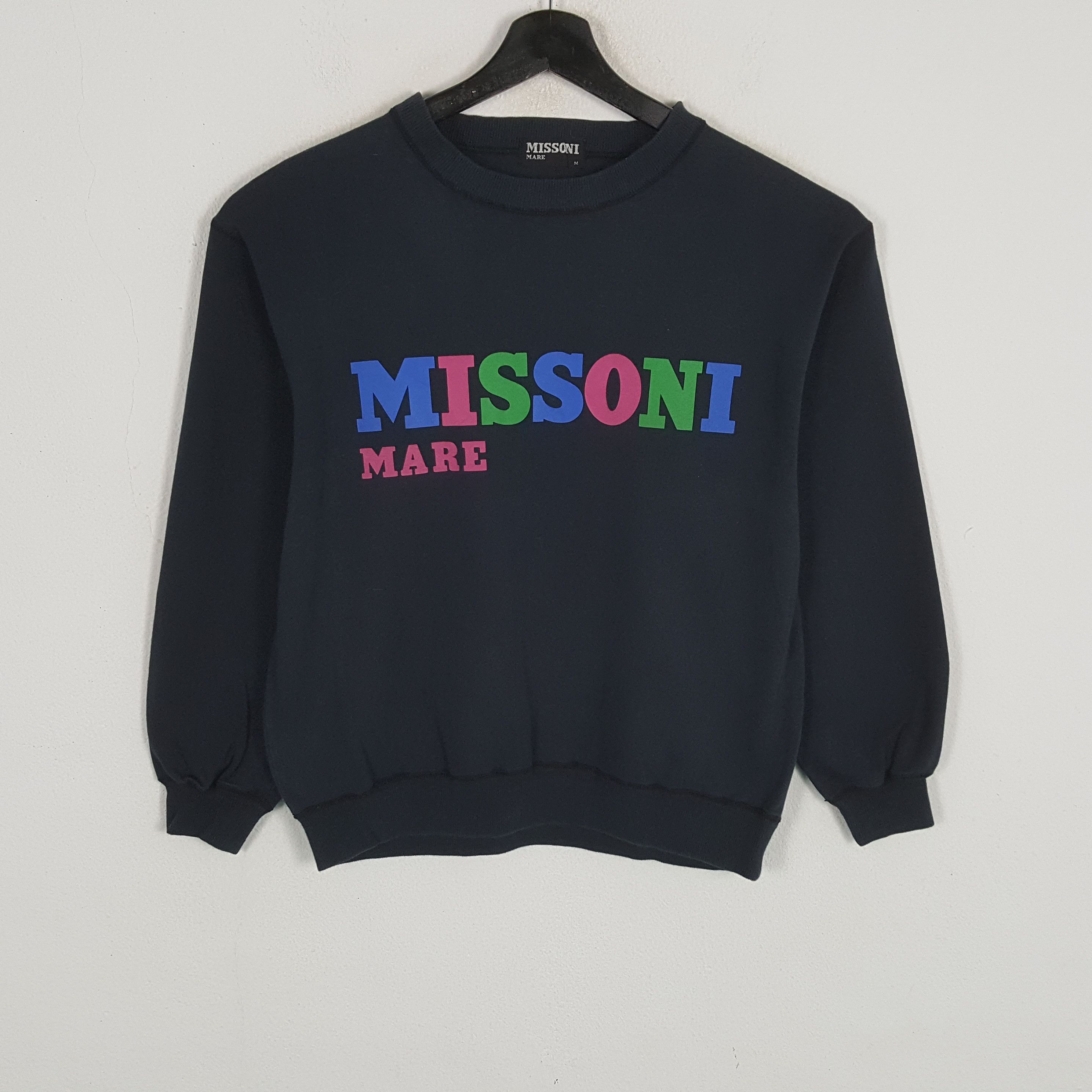 Japanese Brand × Missoni × Vintage MISSONI MARE Spellout Design Sweatshirt c270n21 Size US S / EU 44-46 / 1 - 1 Thumbnail