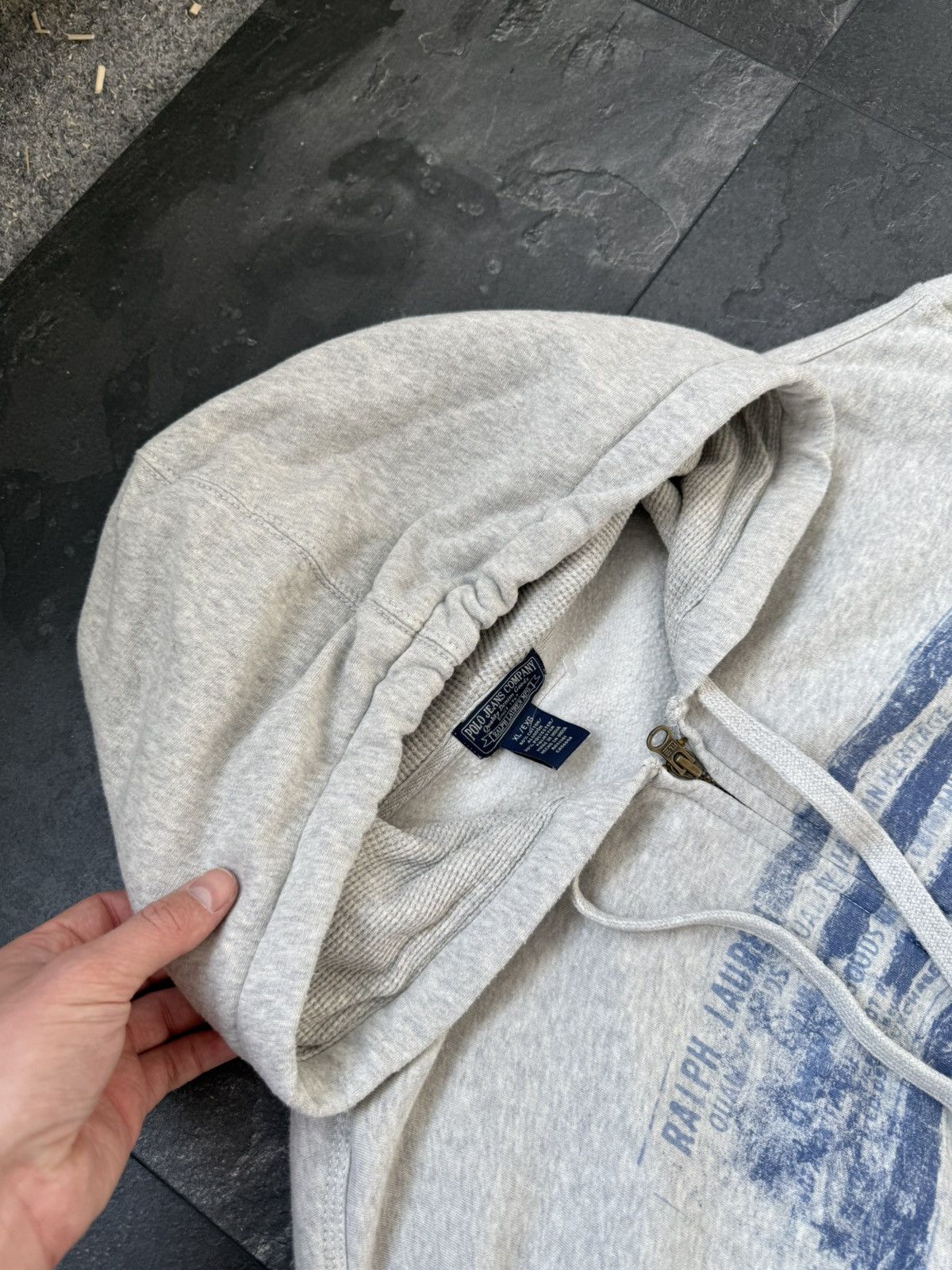 Polo Ralph Lauren × Vintage Vintage polo Ralph Lauren jeans rare big logo USA hoodie Size US XL / EU 56 / 4 - 5 Thumbnail