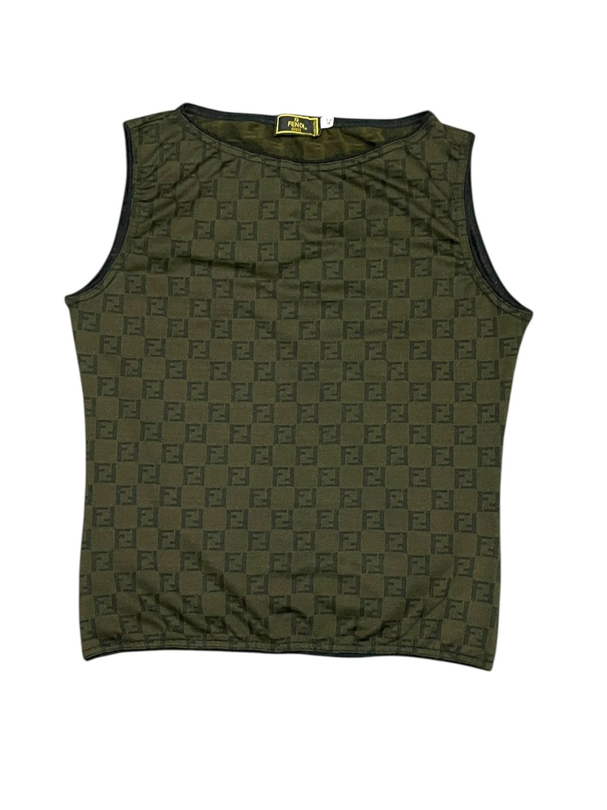 Fendi Fendi Monogram Luxury Iconic Retro Vintage 80/90s Tank Tops Size M / US 6-8 / IT 42-44 - 12 Thumbnail