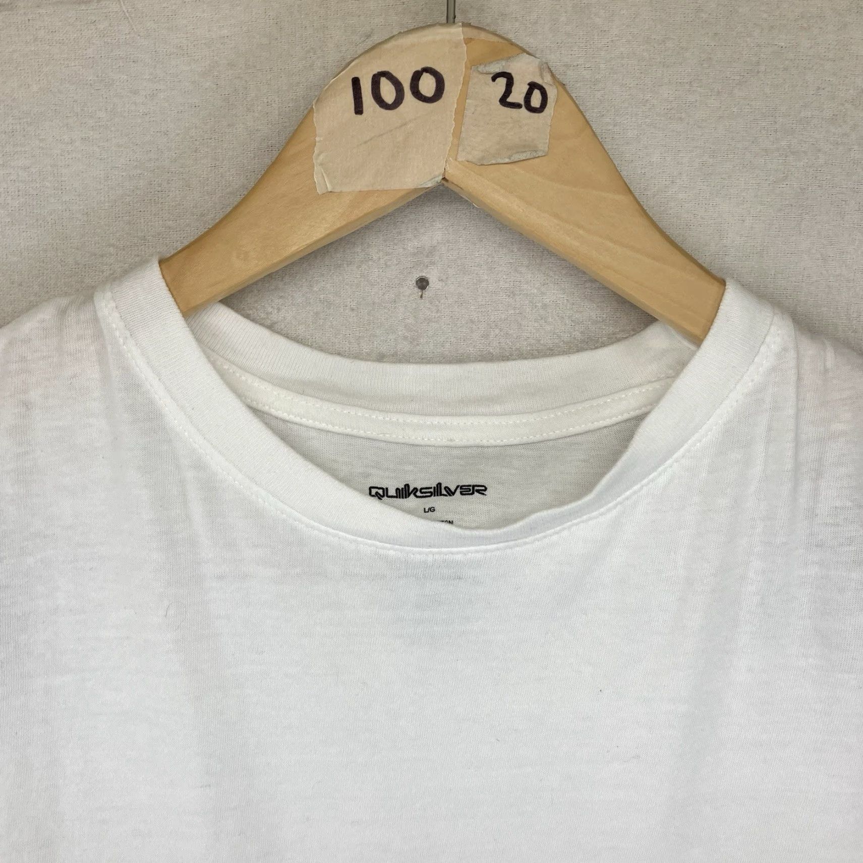 Quiksilver Quiksilver T Shirt Mens Large All Cotton Logo Premium Comfort Lightweight Crew Neck Short Sleeve White Sonic/N/A? Size US L / EU 52-54 / 3 - 5 Thumbnail
