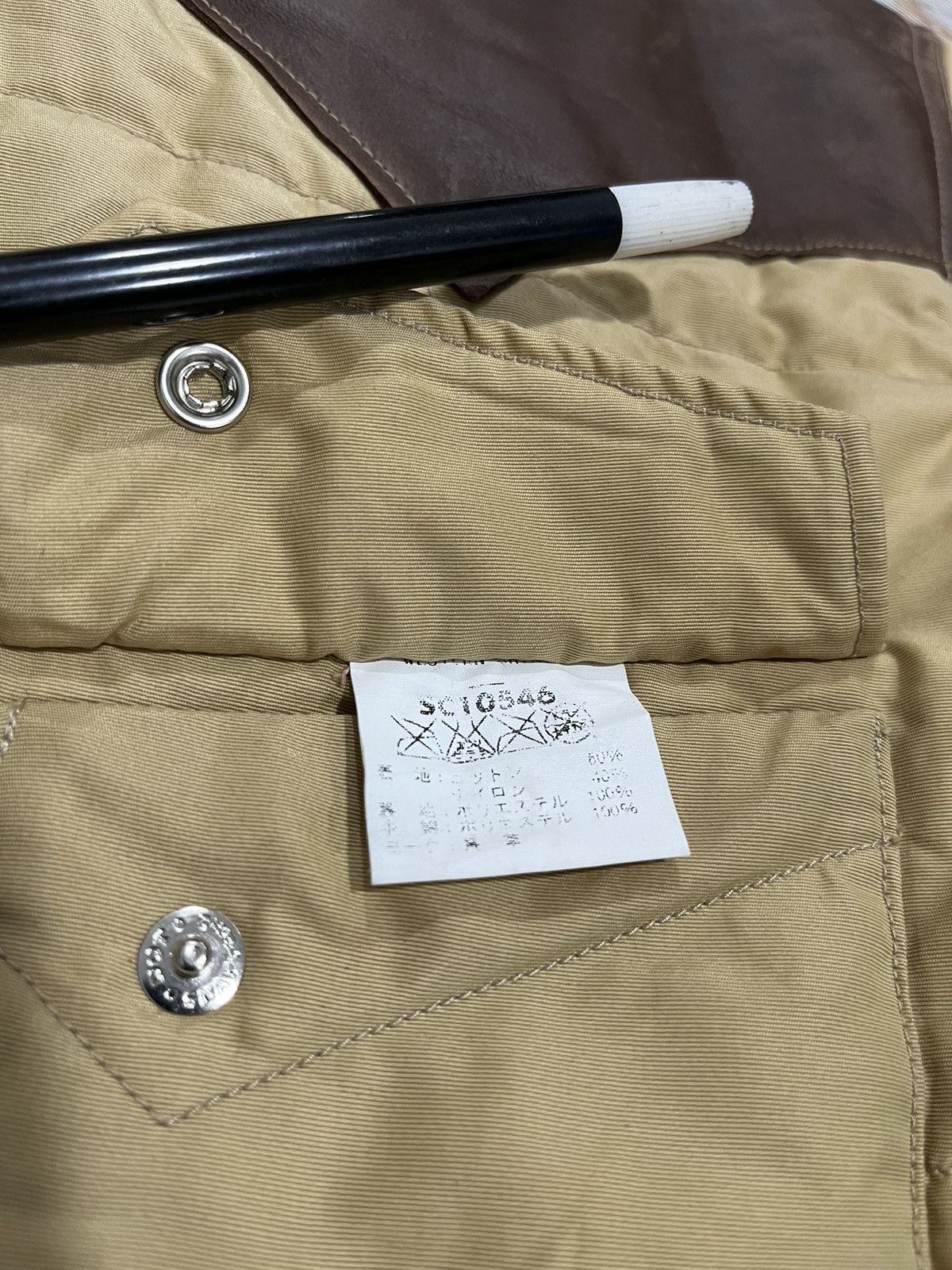 Sugar Cane Sugar Cane Leather York Quilt Hybrid Western Down Jacket Size US L / EU 52-54 / 3 - 8 Thumbnail