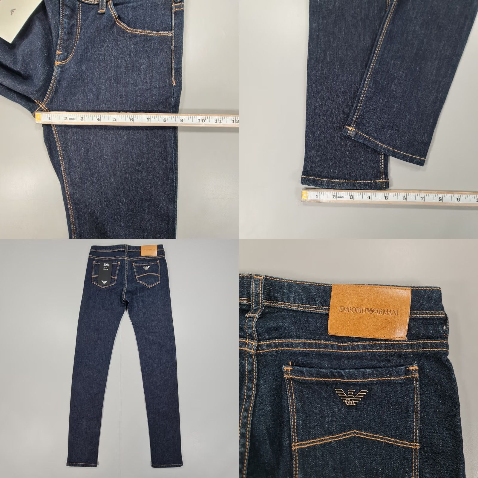 Armani Exchange Emporio Exchange Jeans J28 Blue W25 Skinny Fit Mid Rise Stretch Denim Womens Jeans Skinny 5-Pocket Logo City Classic Designer Elegant Womens Size 42" / US 20 - 8 Thumbnail