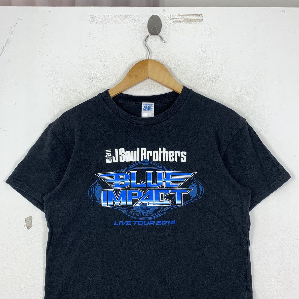 Japanese Brand J SOUL BROTHERS Blue Impact Live Tour 2014 Japanese Tshirt Size US M / EU 48-50 / 2 - 3 Thumbnail
