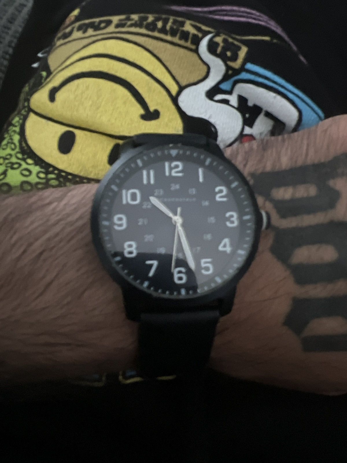 Aeropostale Faux Leather Analog Adjustable Wrist Watch in Black, Men's