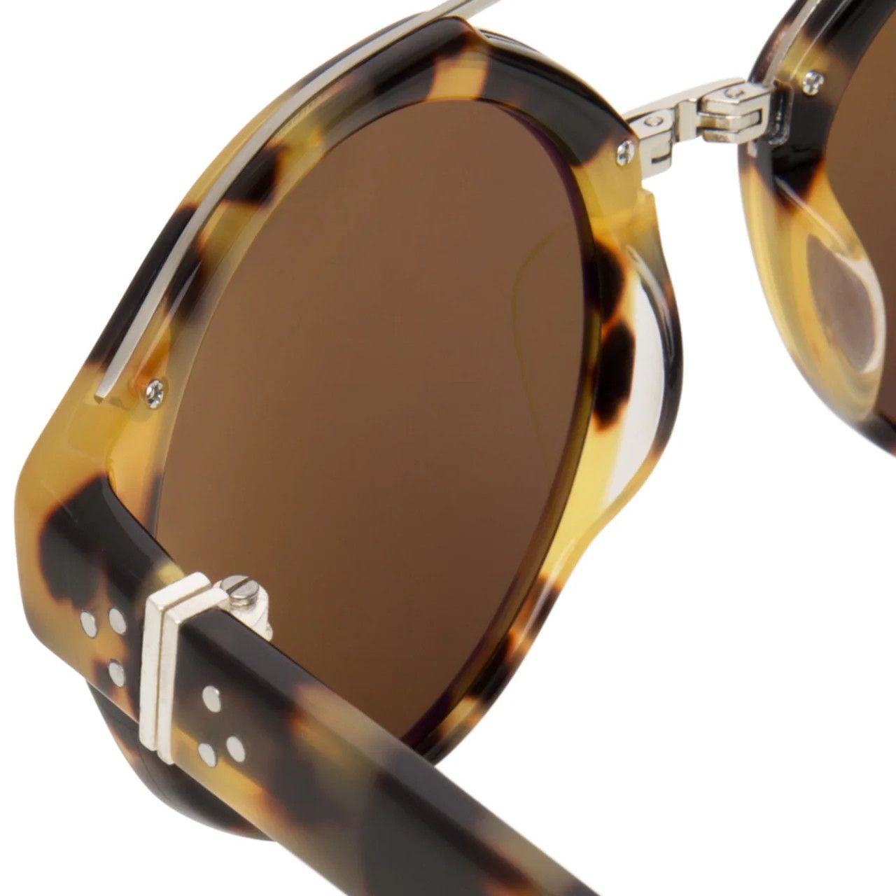 Ann Demeulemeester Ann Demeulemeester Sunglasses Round Tortoise Titanium Size ONE SIZE - 4 Thumbnail