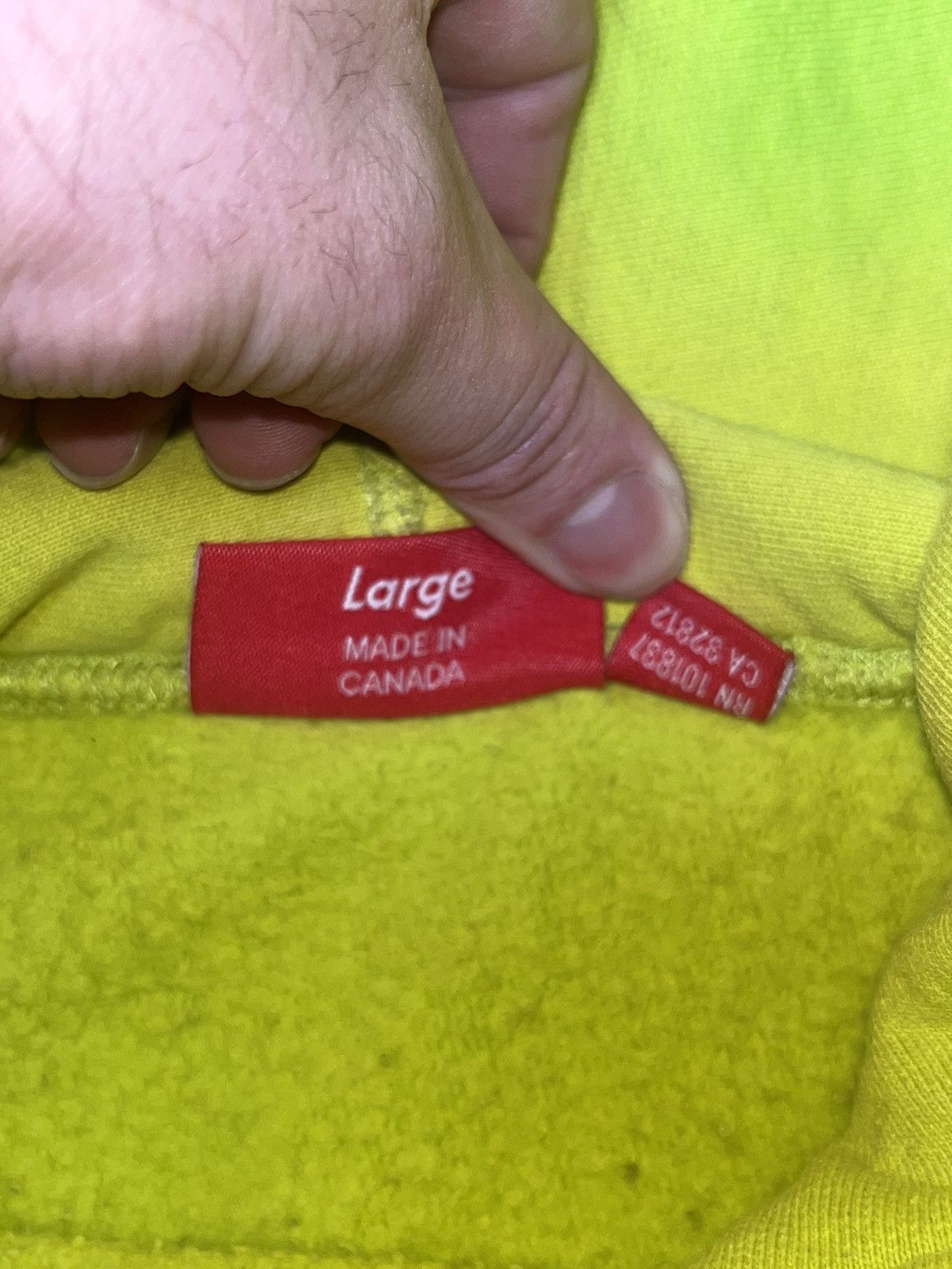Supreme Supreme Acid Green Box Logo Hoodie FW 2012 Size US L / EU 52-54 / 3 - 3 Thumbnail
