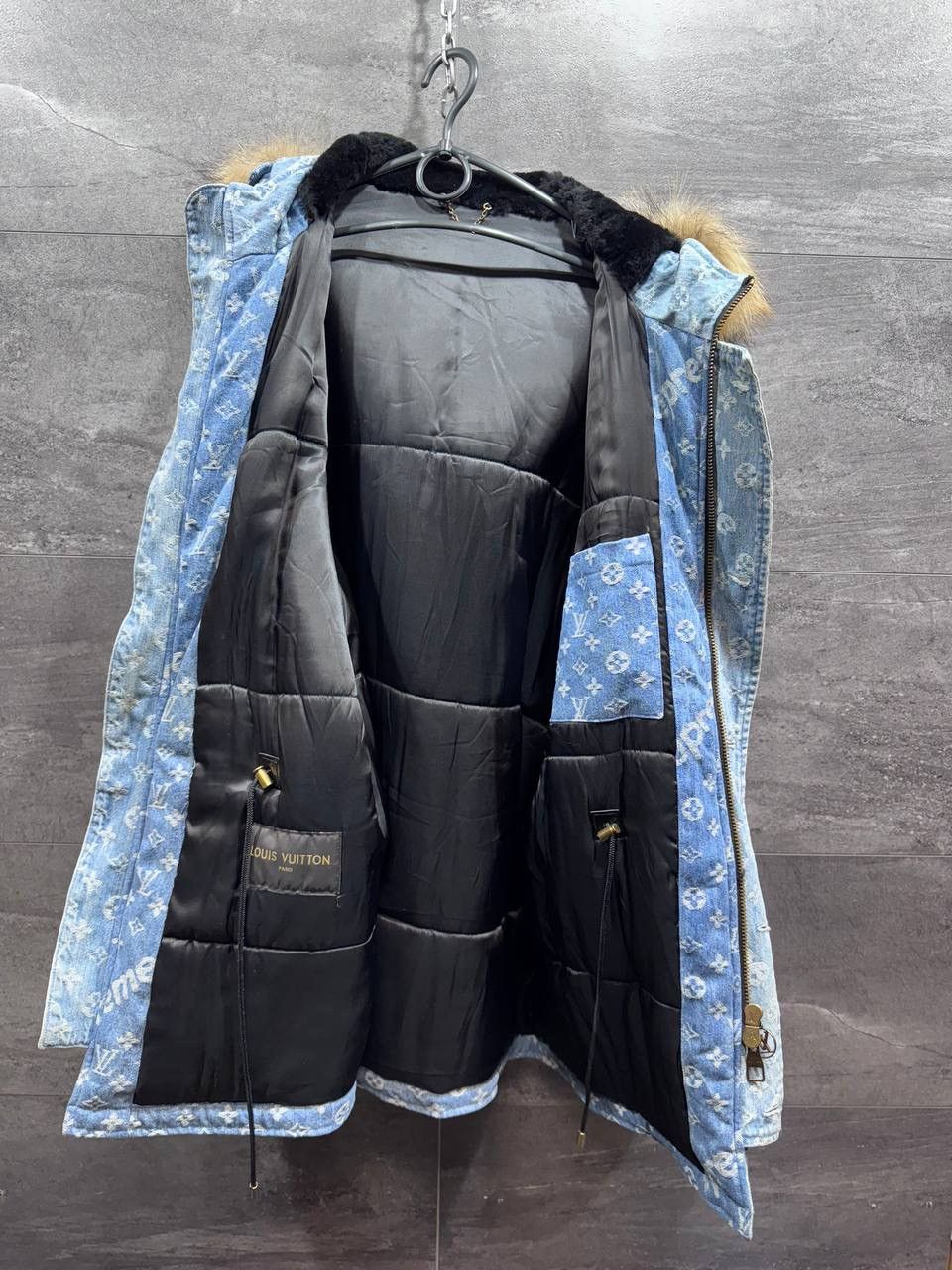 Louis Vuitton Louis Vuitton x Supreme Jacquard Denim N-3B Parka Size US L / EU 52-54 / 3 - 3 Thumbnail
