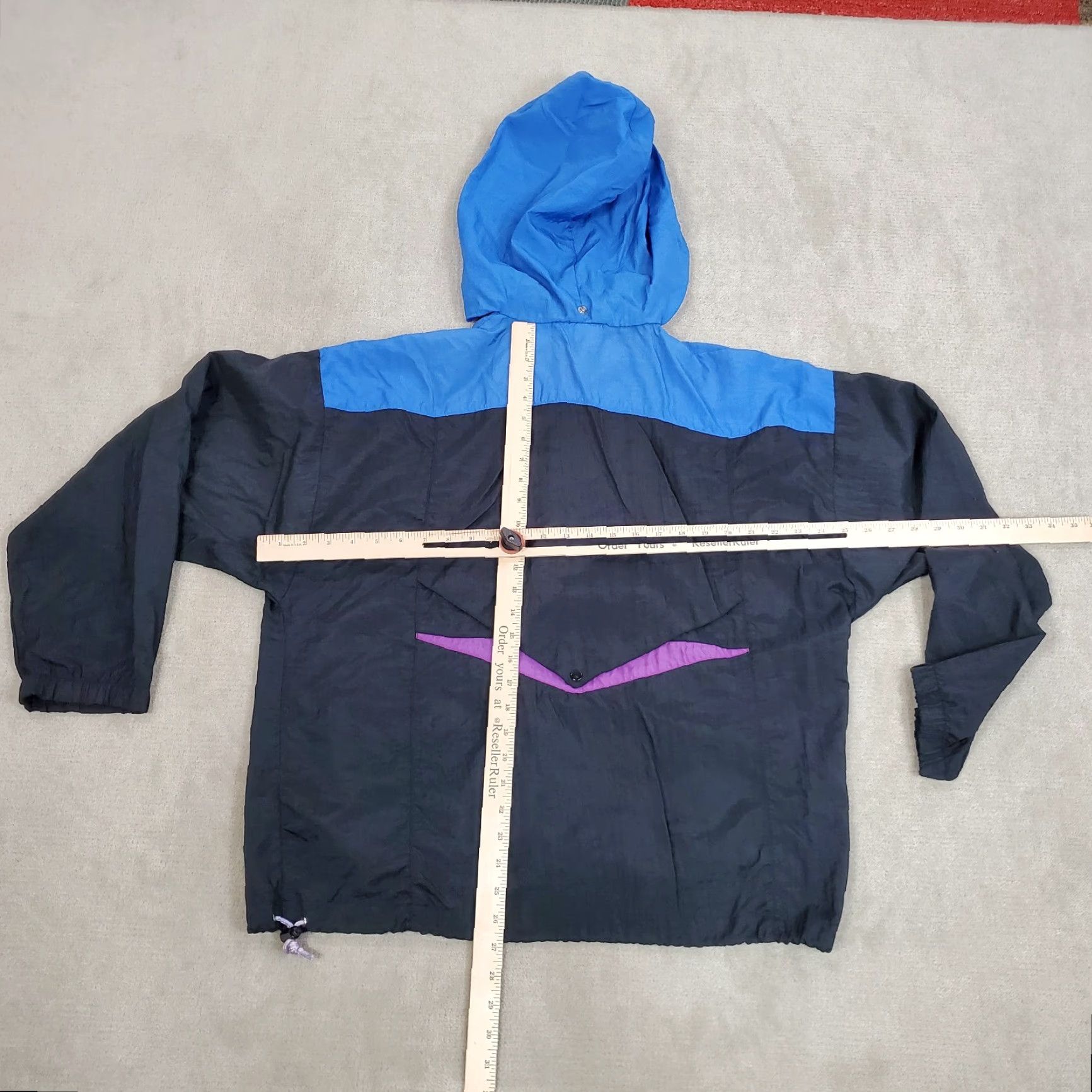 Reebok VINTAGE Reebok Jacket Mens Medium Black Blue Windbreaker Pullover 90s Y2K Coat Size US M / EU 48-50 / 2 - 5 Thumbnail