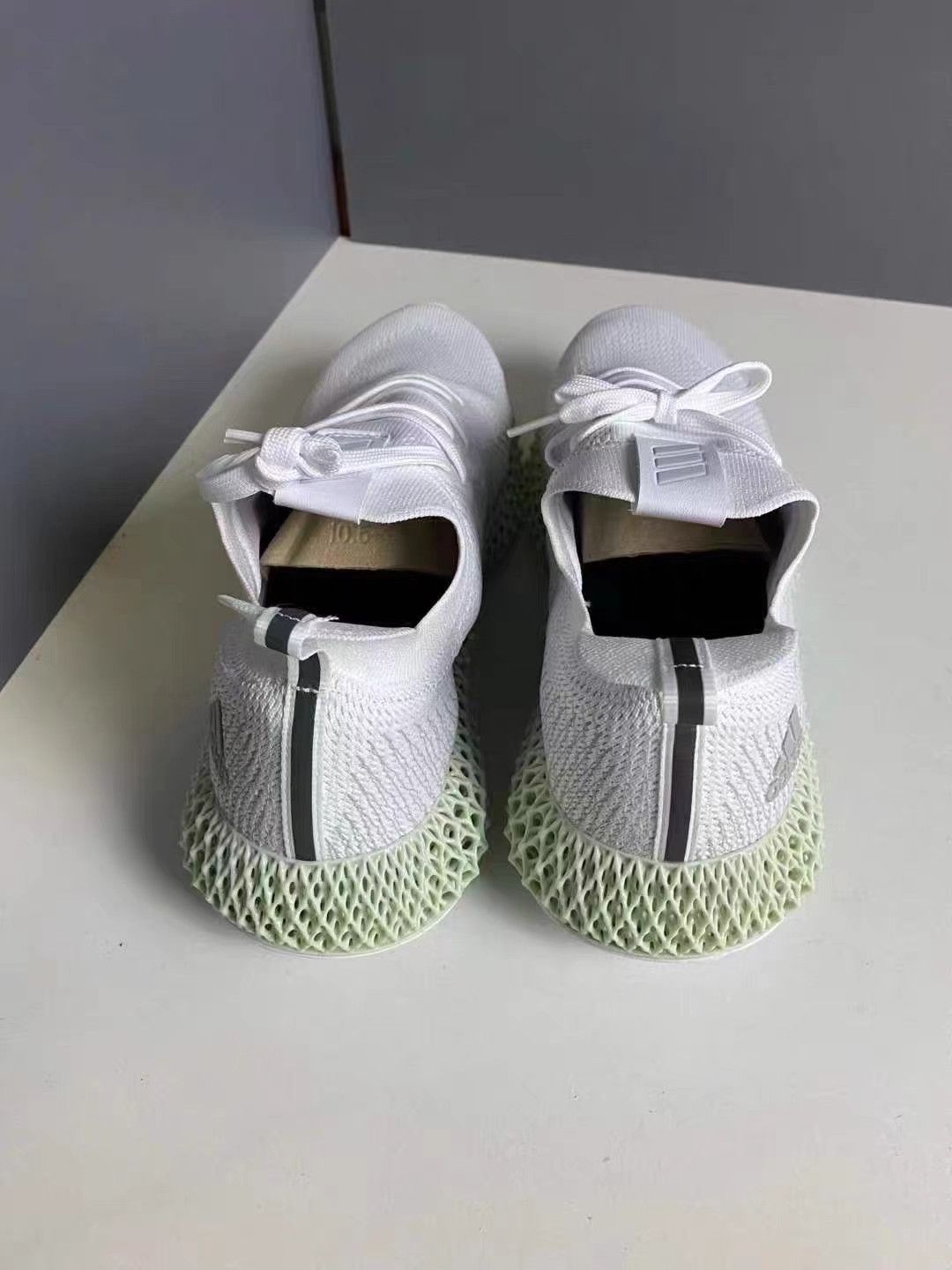 Adidas adidas Ultra 4D "Core White/Almost Lime" Running Shoes K15 Size US 13 / EU 46 - 8 Thumbnail
