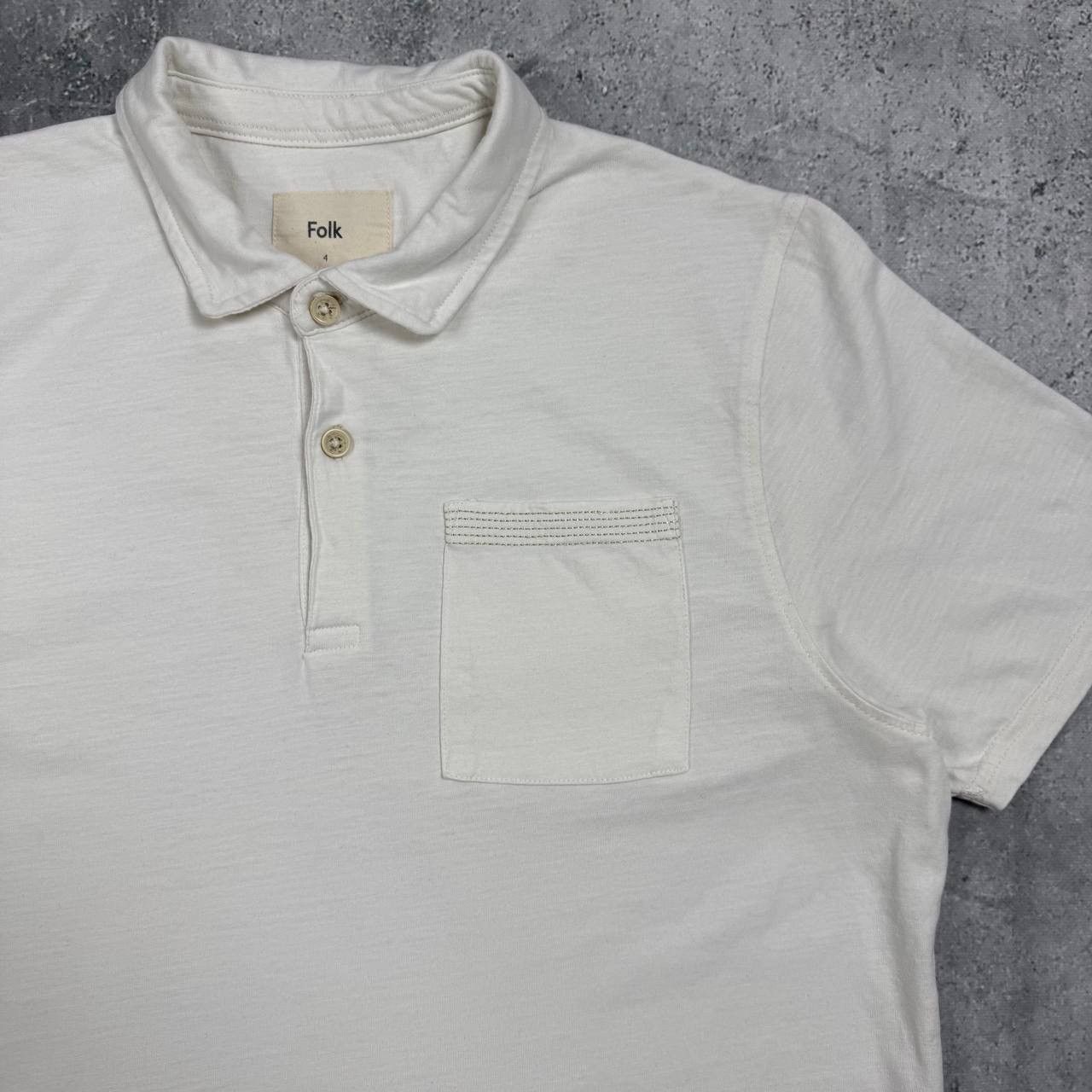 Folk Folk Two-Button Pocket Short Sleeve Polo Shirt Off White 4 L Size US L / EU 52-54 / 3 - 5 Thumbnail