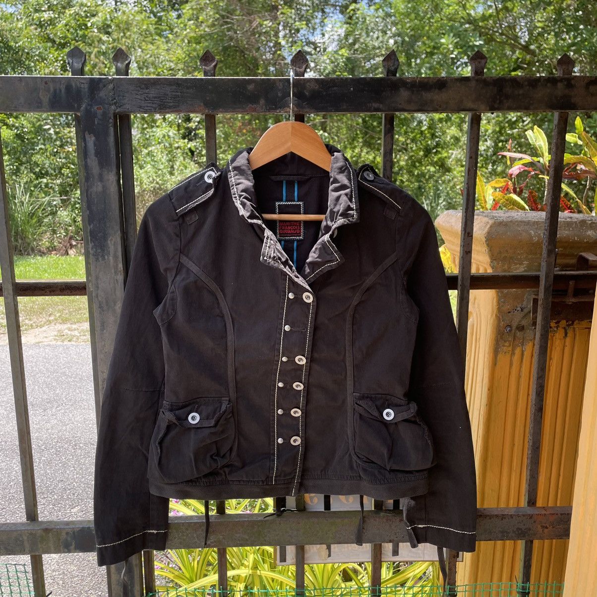 Designer × Marithe + Francois Girbaud × Vintage 🔥Vintage MFG Double Collar Sedi Styles Women Punk Jacket Size XS / US 0-2 / IT 36-38 - 1 Thumbnail