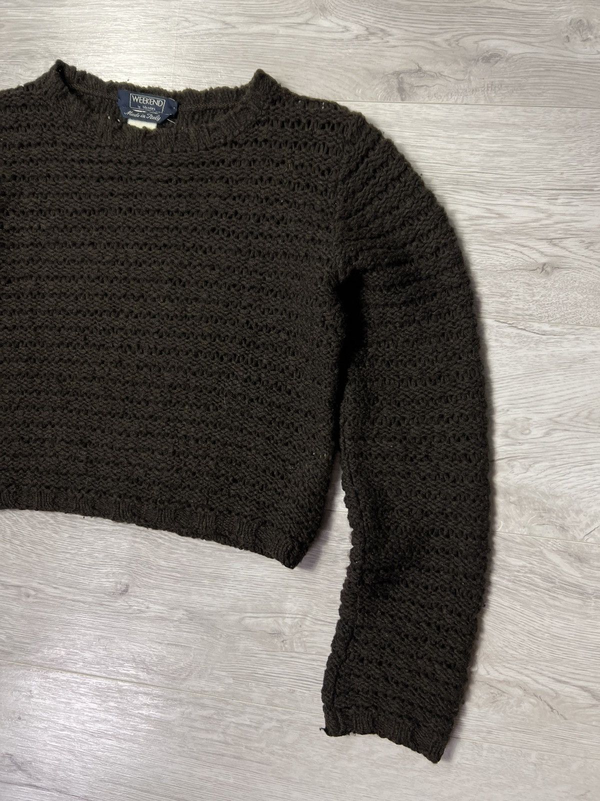 Weekend Max Mara Vintage Weekend by Max Mara Brown Knitted Cropped Sweater Size M / US 6-8 / IT 42-44 - 2 Thumbnail
