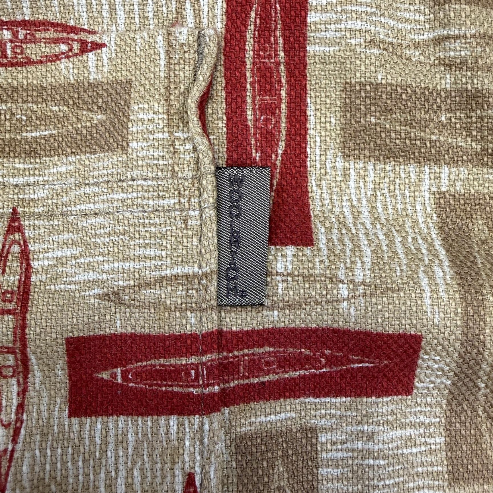 Vintage Vintage Woolrich Shirt Mens XL Beige Kayak Graphic Print Short Sleeve Button Up Size US XL / EU 56 / 4 - 4 Thumbnail